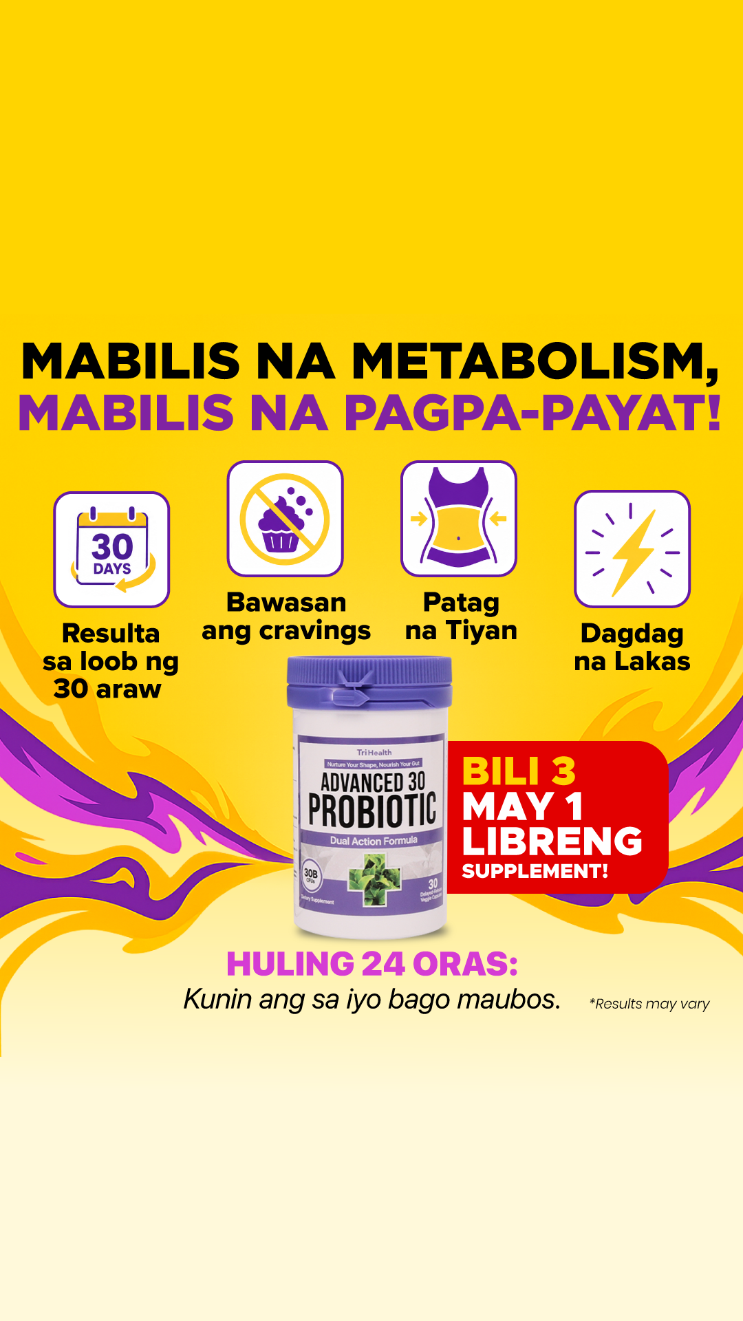 TriHealth Probiotic Philippines Facebook ad