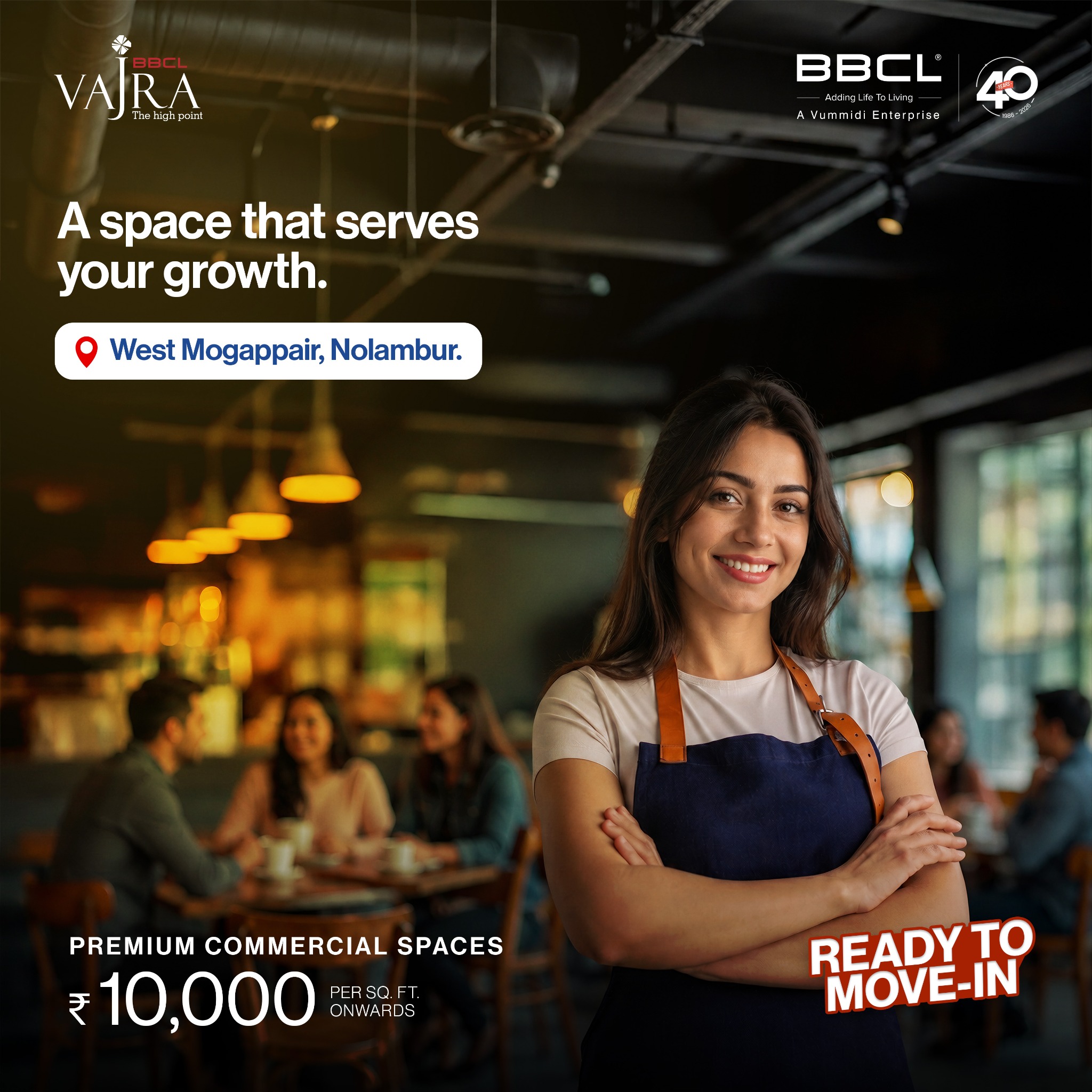BBCL Builders and Developers Facebook ad: Commercial Spaces from ₹10,000/sq.ft