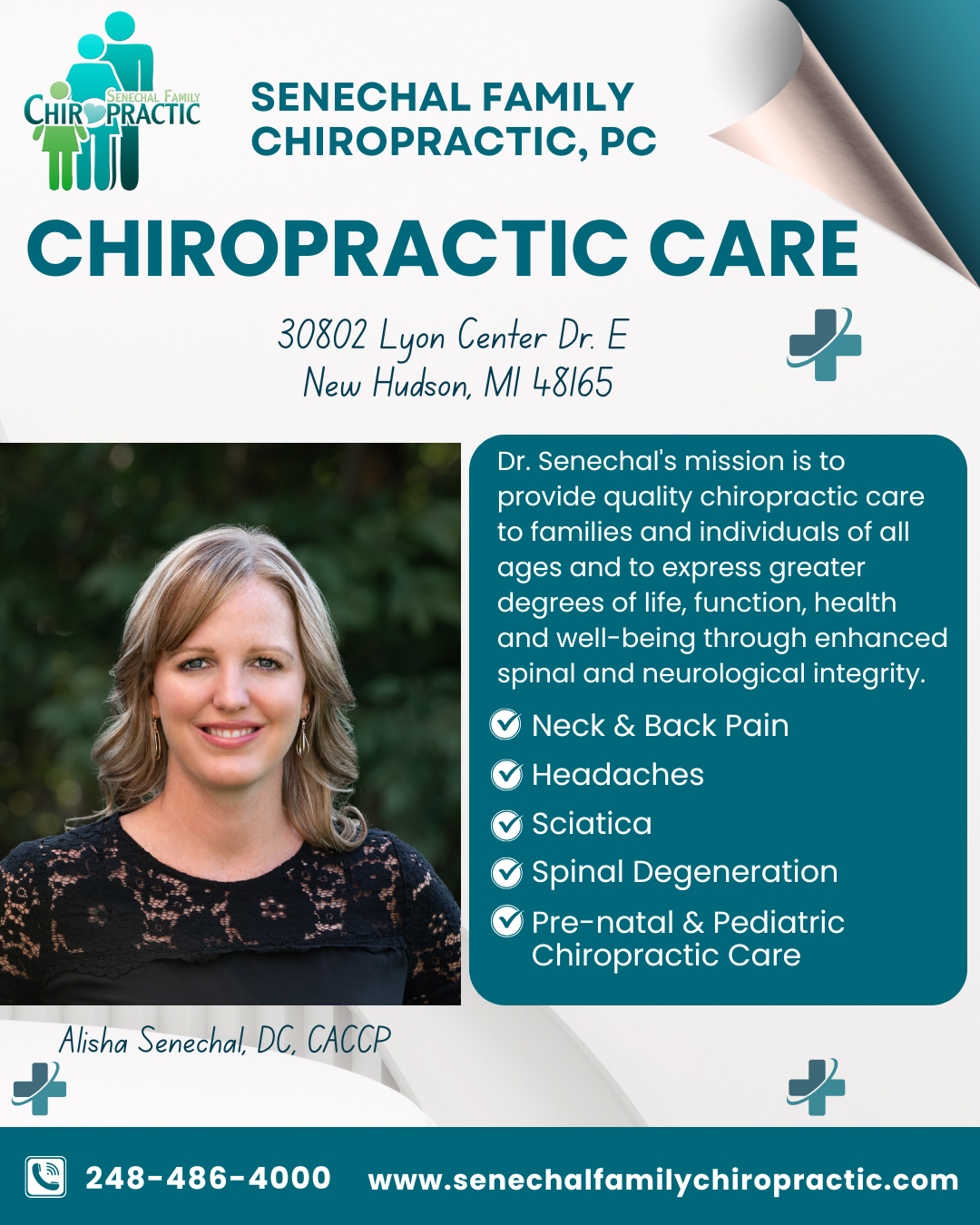 Senechal Family Chiropractic, PC Facebook ad: Your Family Chiropractor