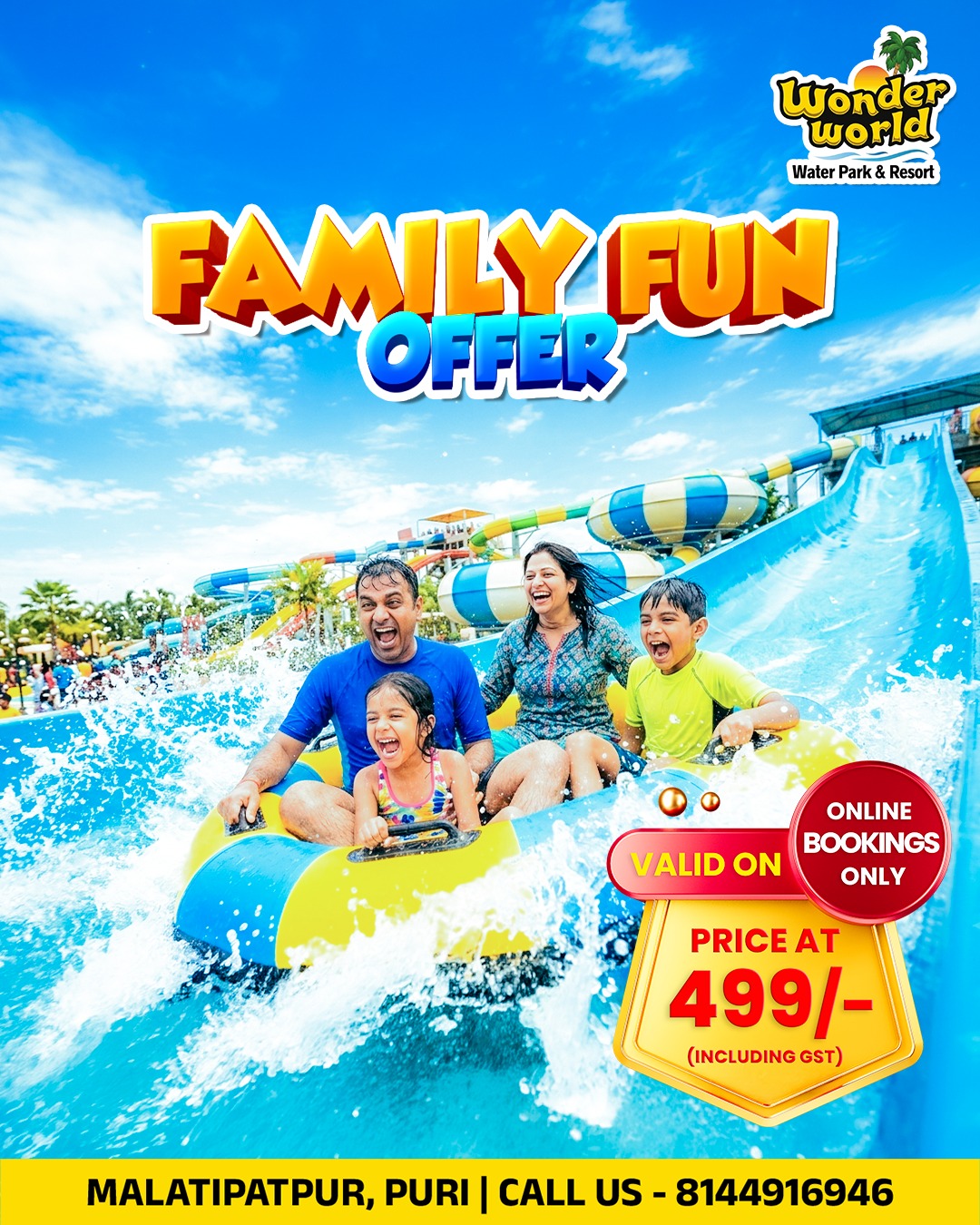 Wonder World Water Park & Resort Facebook ad