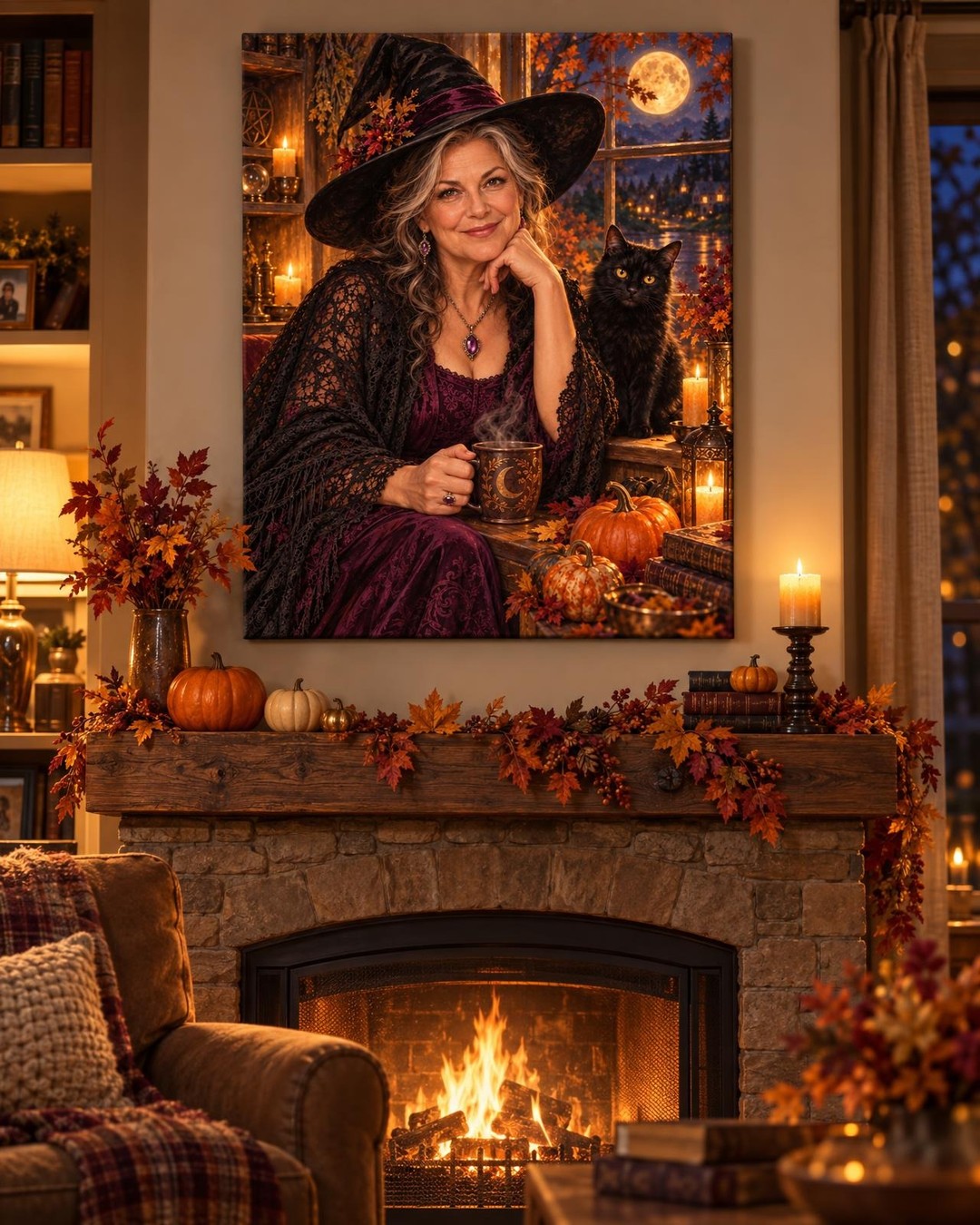 PortraitGift.Com Facebook ad: Above the Mantel by Halloween