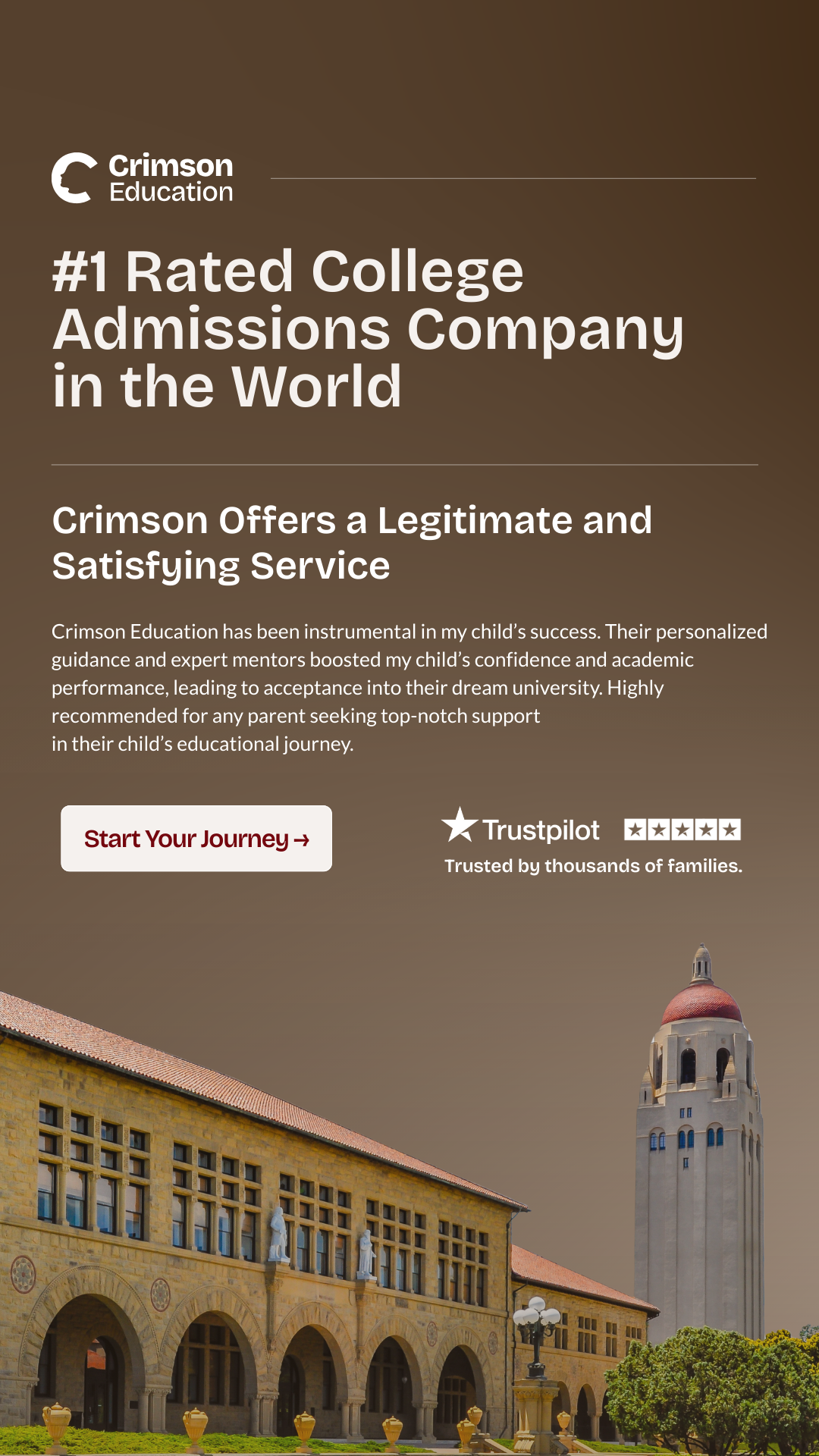 Crimson Education Facebook ad