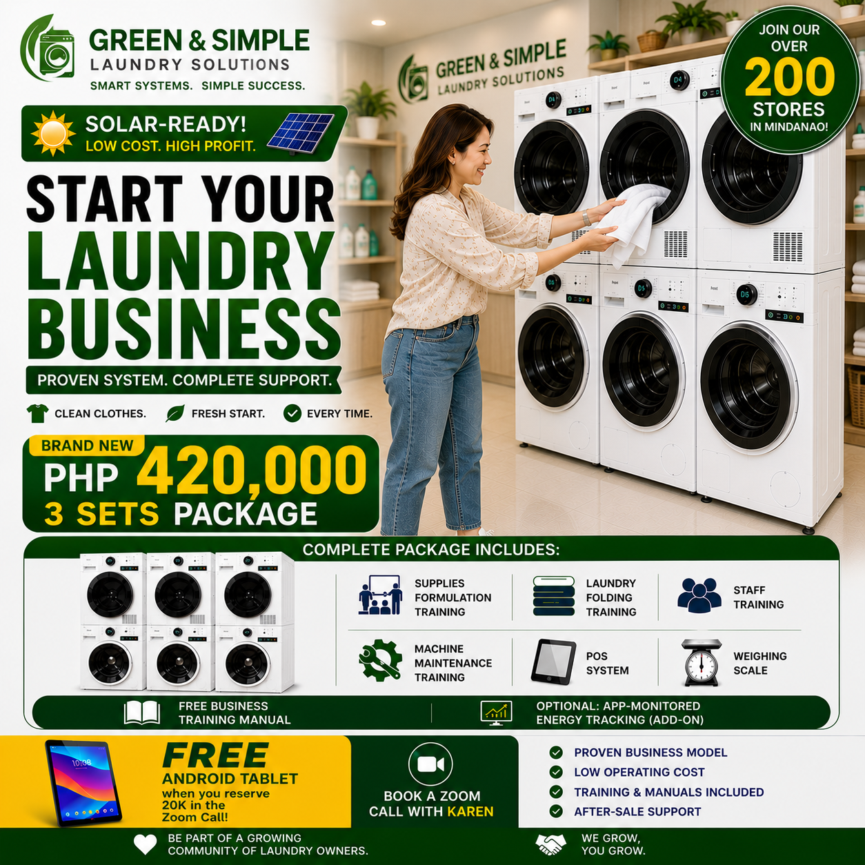 DaisyClean Laundry Facebook ad: Inquire Now