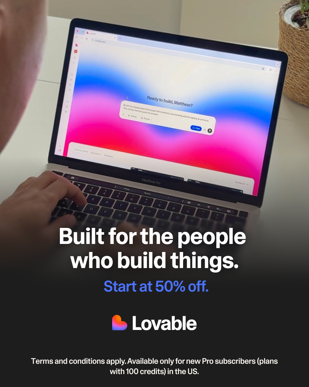 Lovable.dev Facebook ad