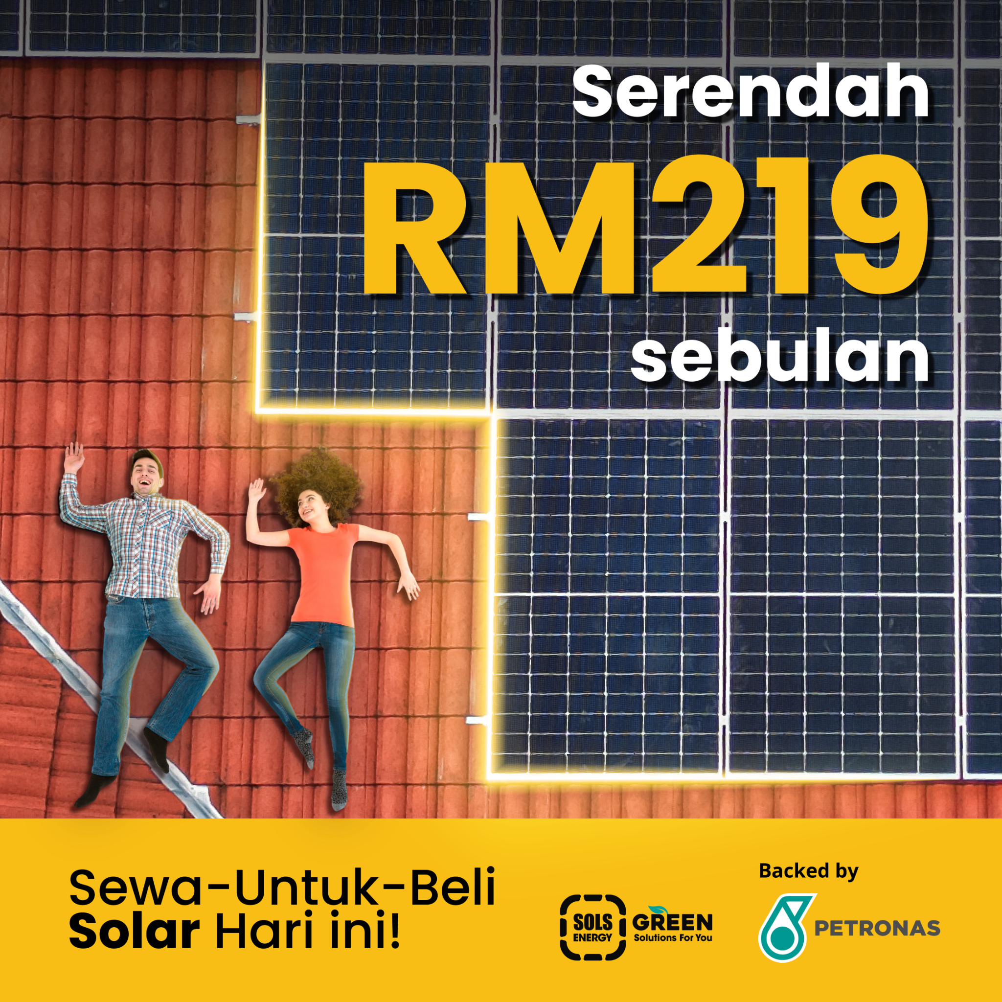 Jom Subscribe Solar Facebook ad: Dapatkan Solar Serendah RM219/Bulan!