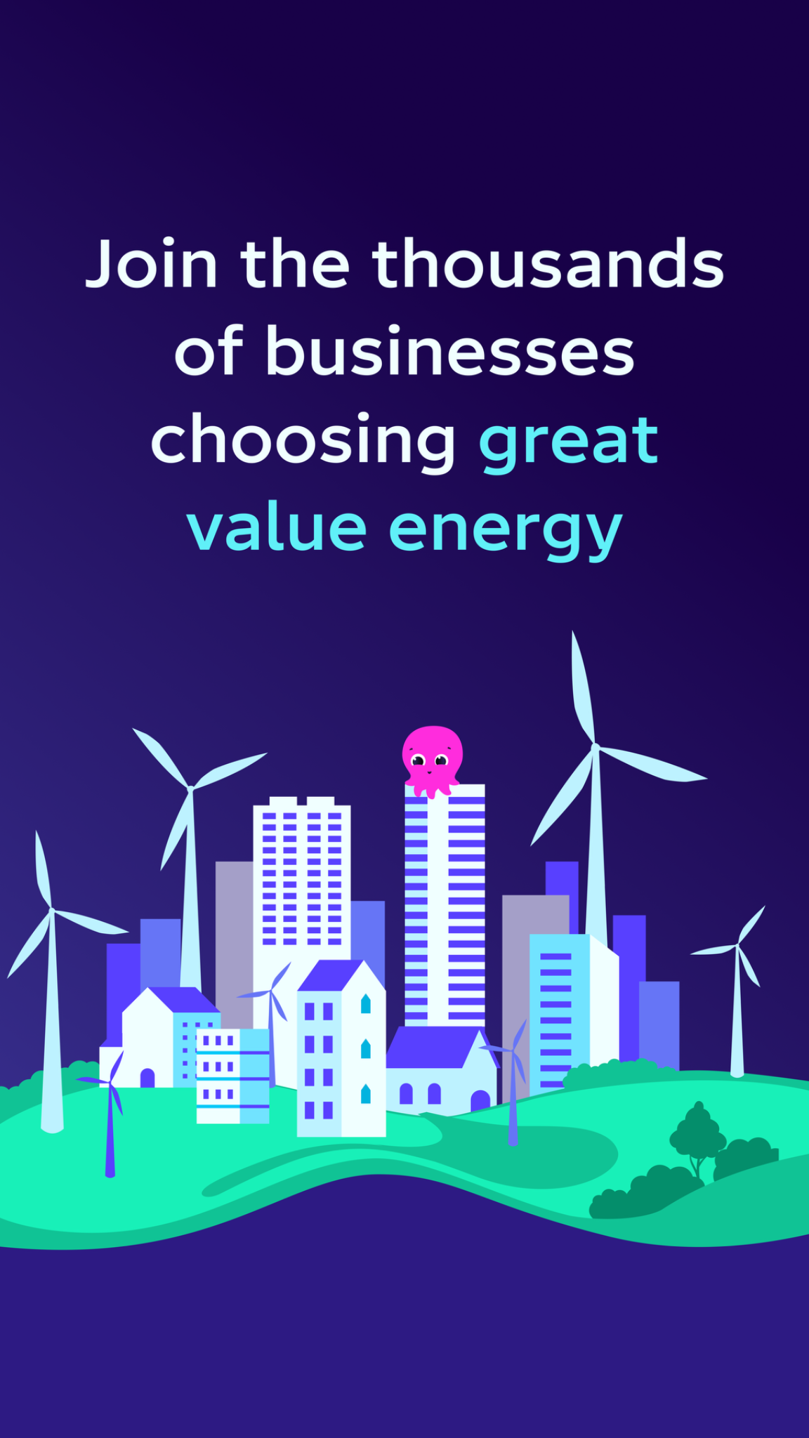 Octopus Energy for Business Facebook ad: Rated 4.9/5 on Trustpilot