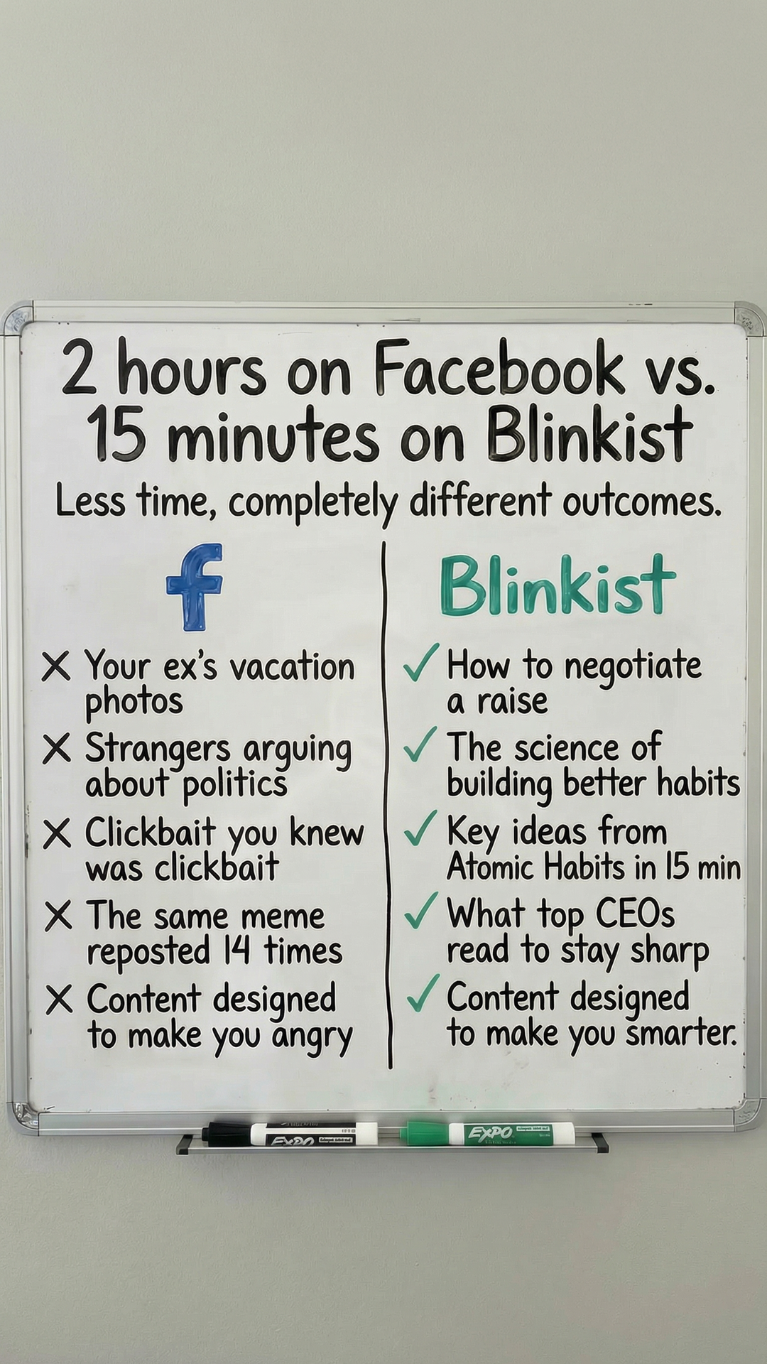 Blinkist Facebook ad