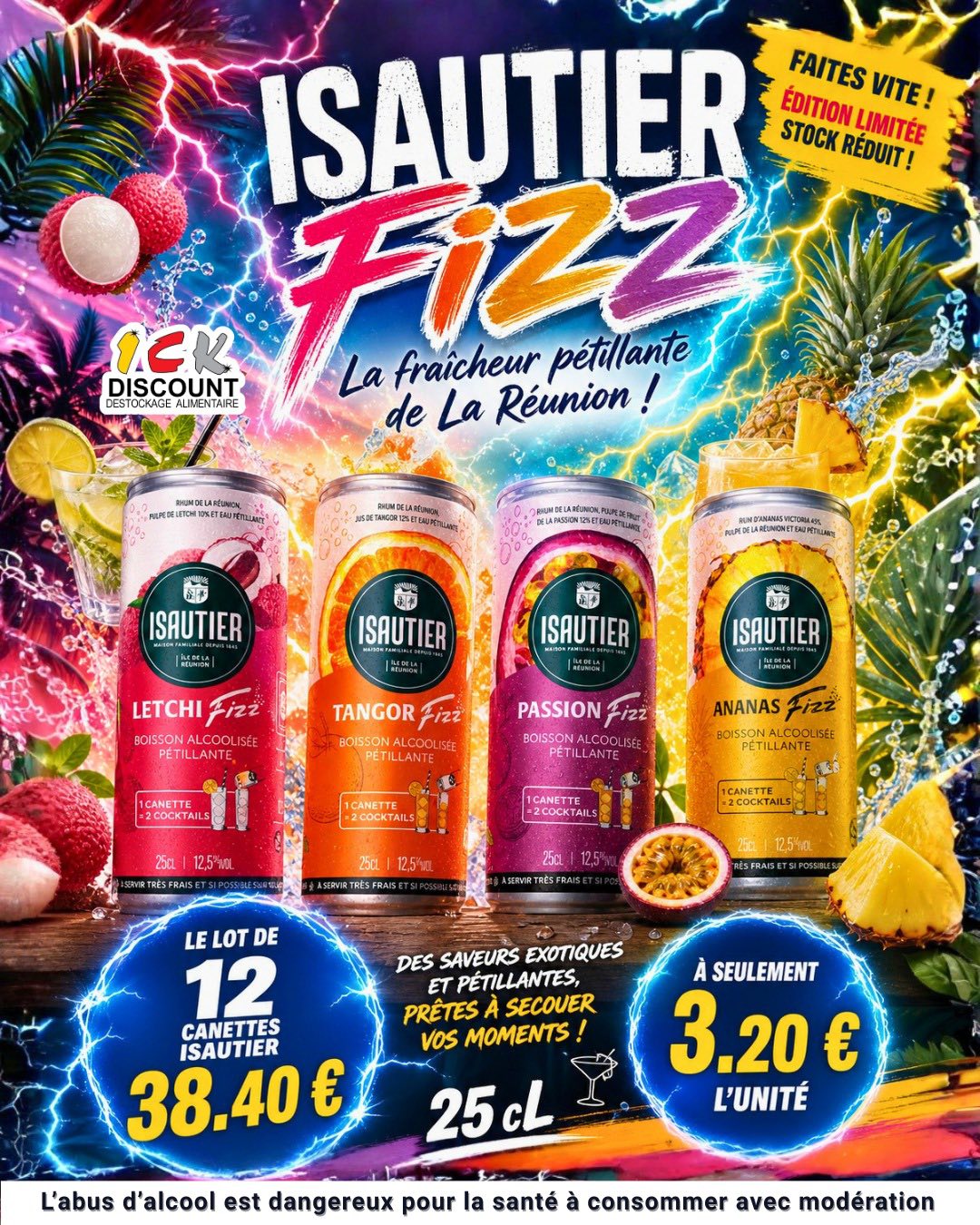 ICK Discount, Saint-André Facebook ad: ZARLOR PRÉSENTE LE CATALOGUE SPÉCIAL BOISSONS COUPE DU…