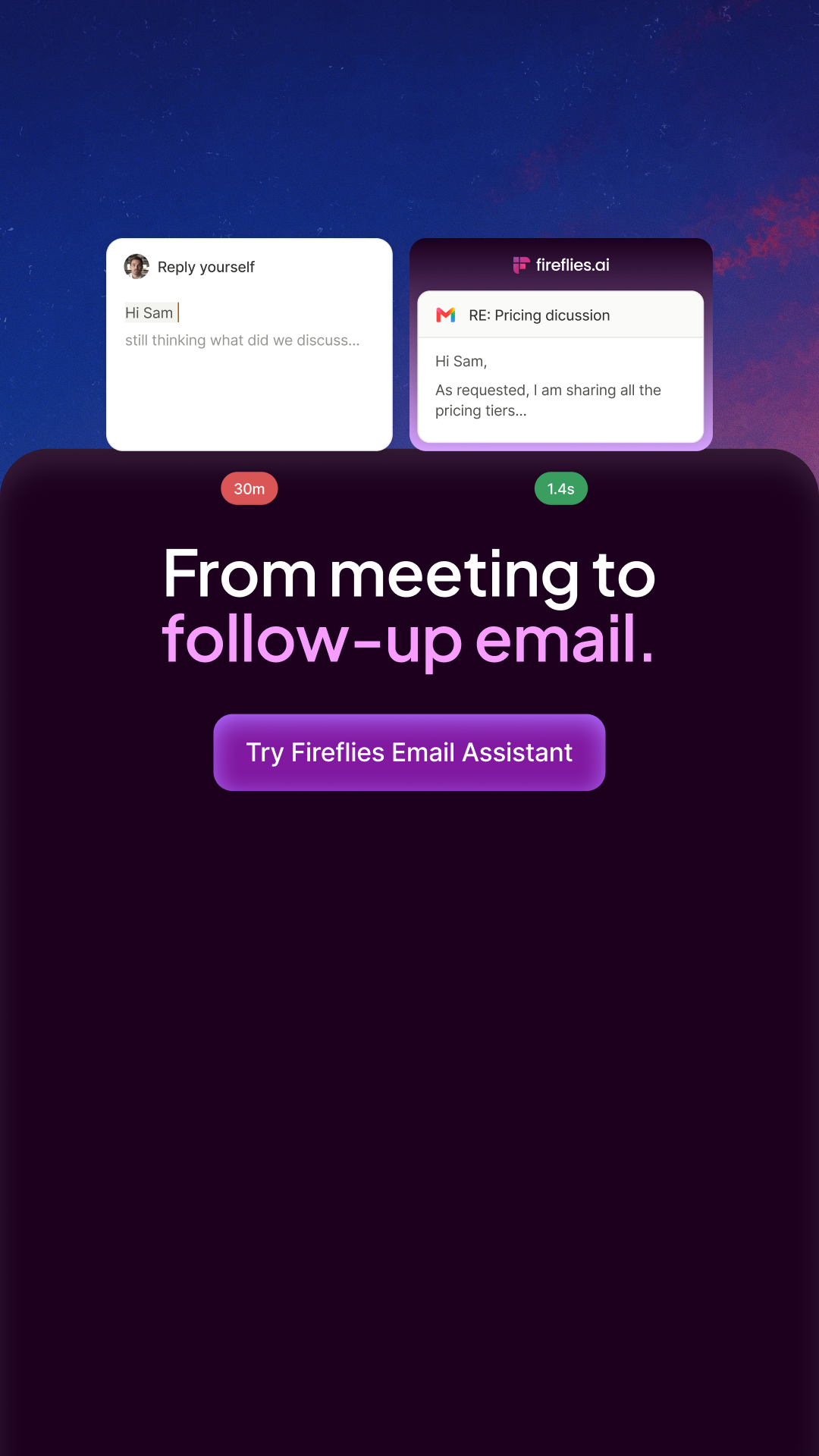 Fireflies.ai Facebook ad