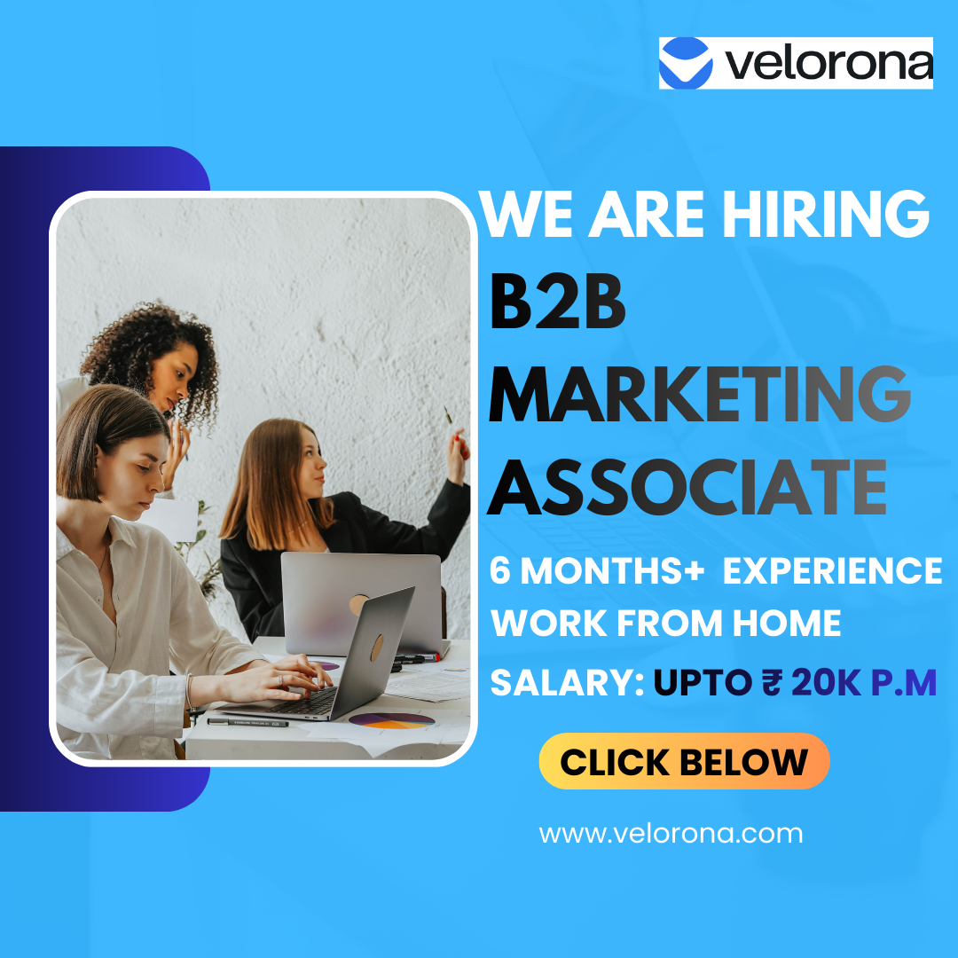 Velorona Facebook ad: Hiring B2B Marketing Associate