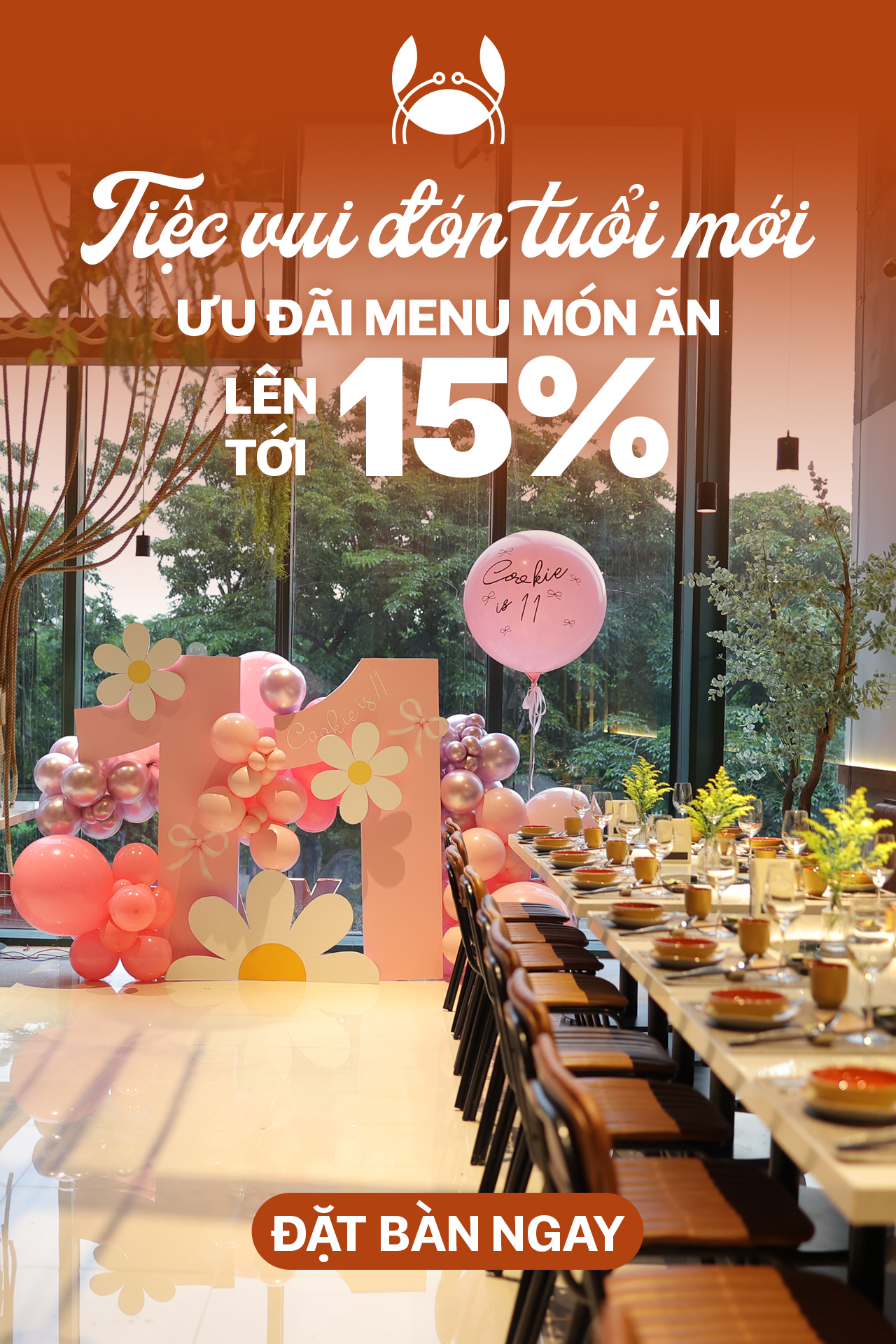 YIAM YIAM Seafood - Cua Cà Mau sốt cà ri Thái Facebook ad: SINH NHẬT RỘN RÀNG, ƯU ĐÃI NGẬP TRÀN