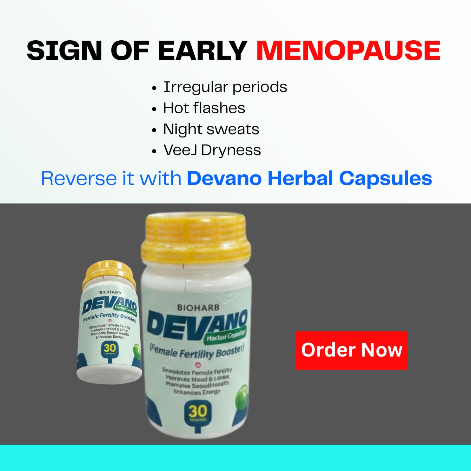 Devano women wellness Facebook ad: Enjoy a 30% Discount + FREE delivery + Payment on Delivery