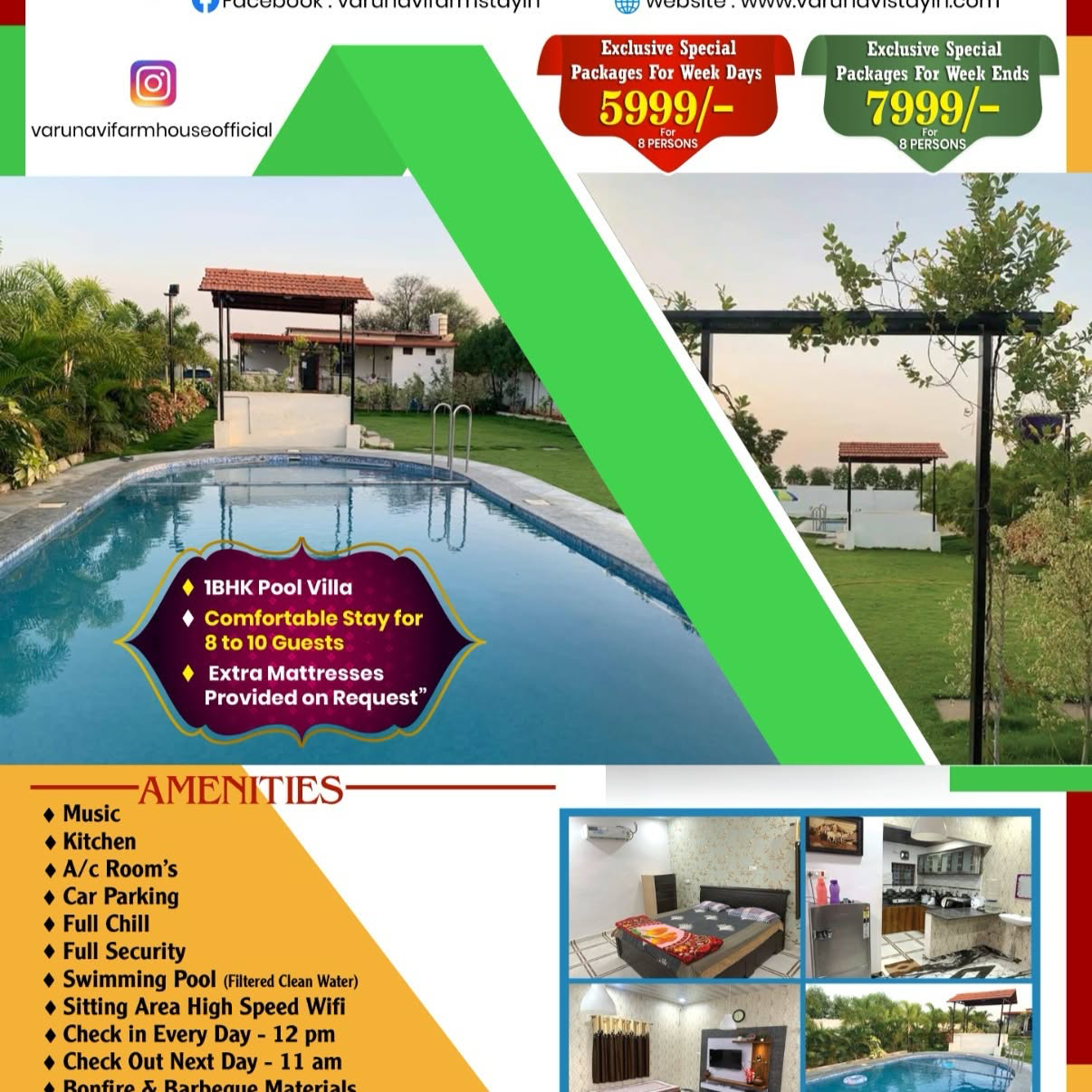 Varunavi farm stay in Facebook ad from Mar 20, 2026