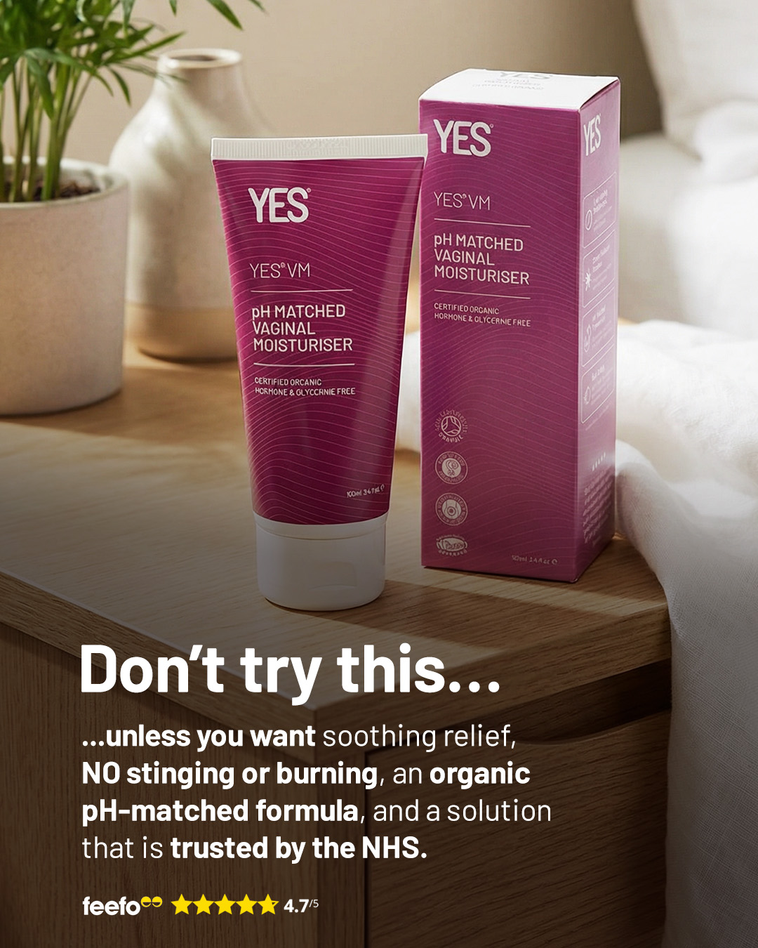 YES - The Organic Intimacy Company Facebook ad