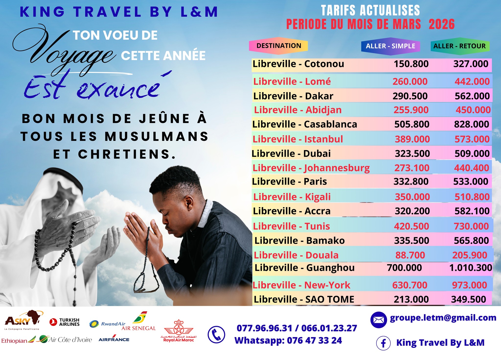 King Travel By L&M Facebook ad: MARS 2026, LE MOIS DE LA FOI, DES…