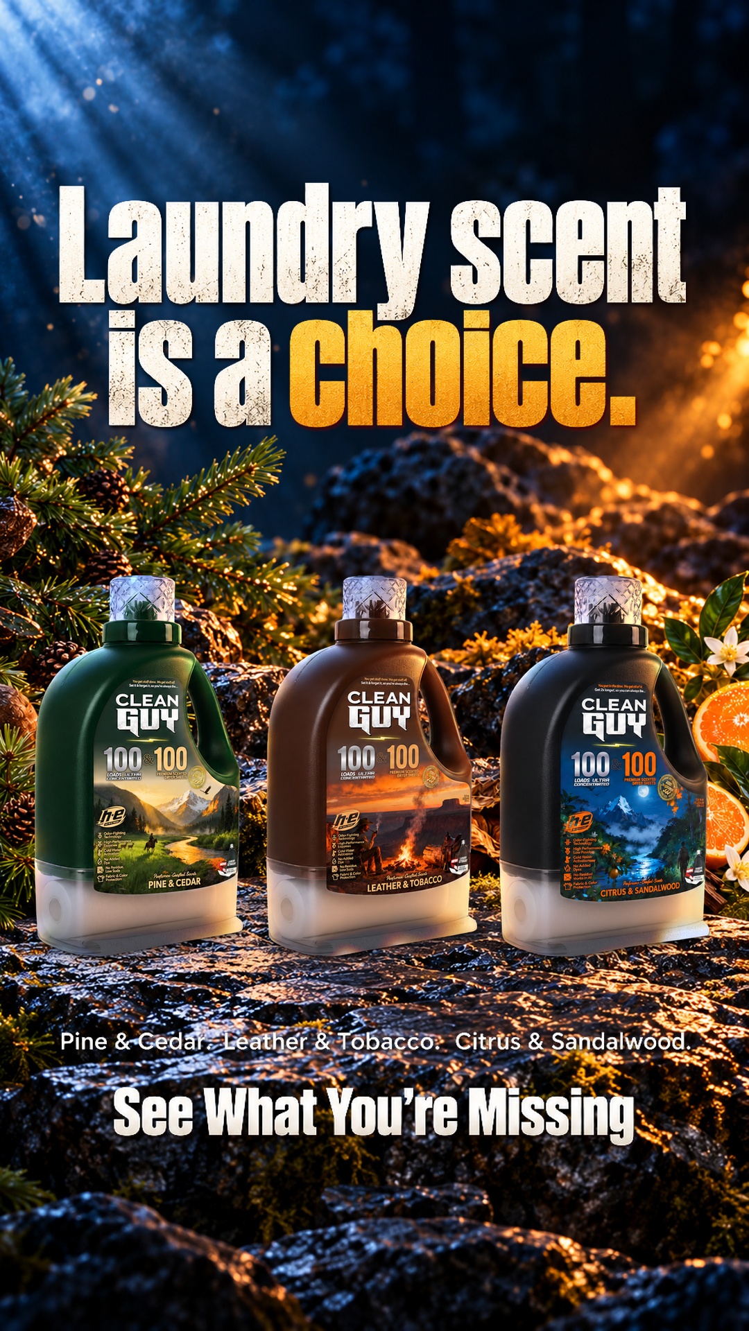 Clean Guy Facebook ad: You're a dude, not a lilac.