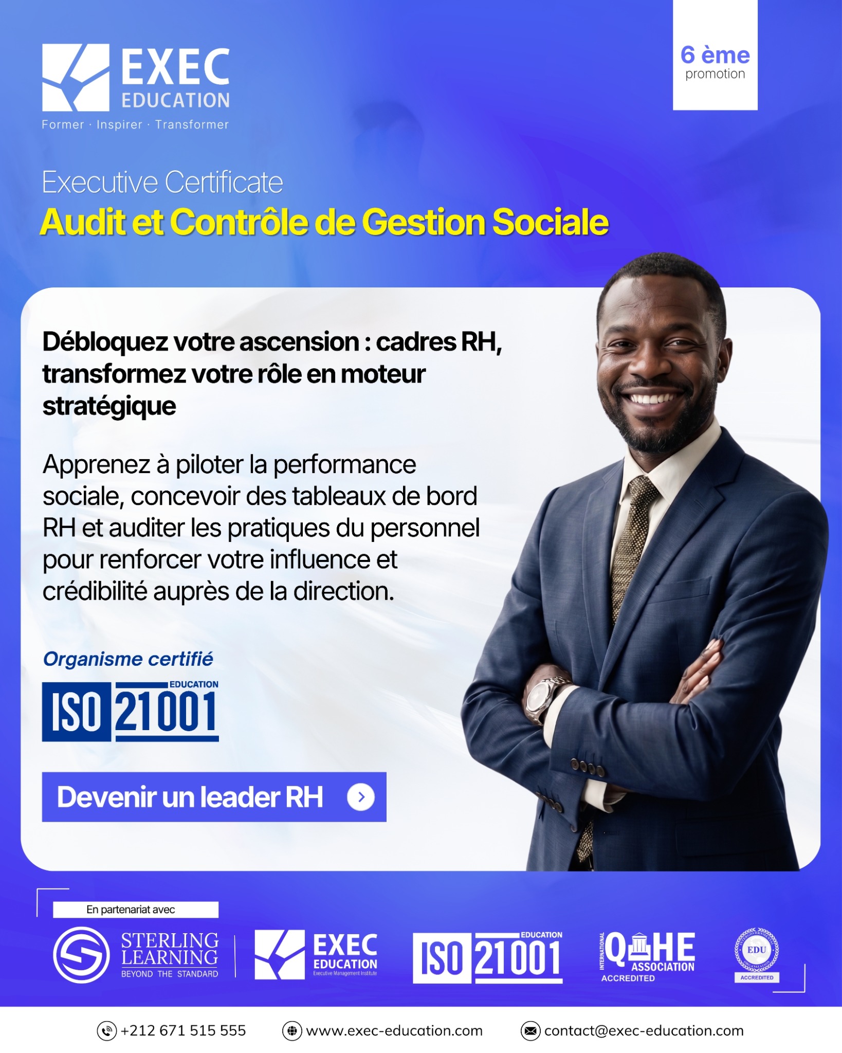 EXEC Education Facebook ad: Devenez un leader RH