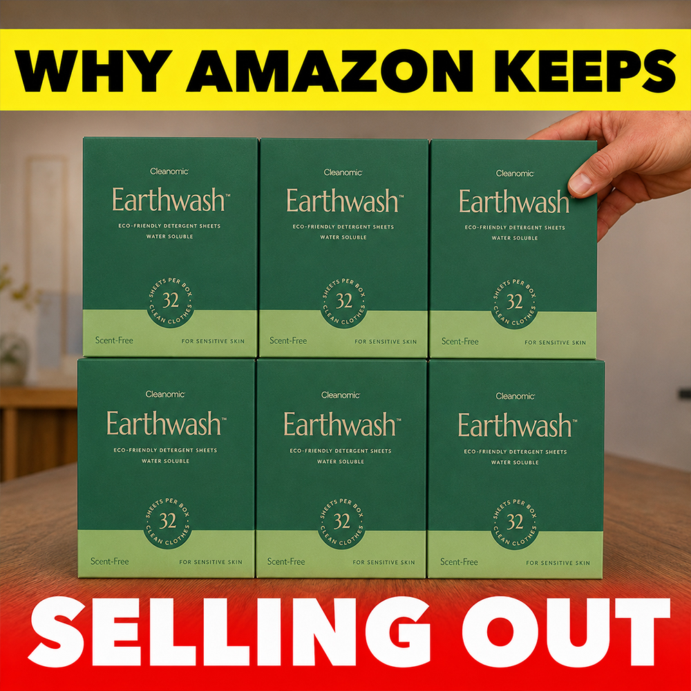 Earth Wash Laundry Facebook ad: Ditch Laundry Chugs - Save 46% OFF + More with Bundle