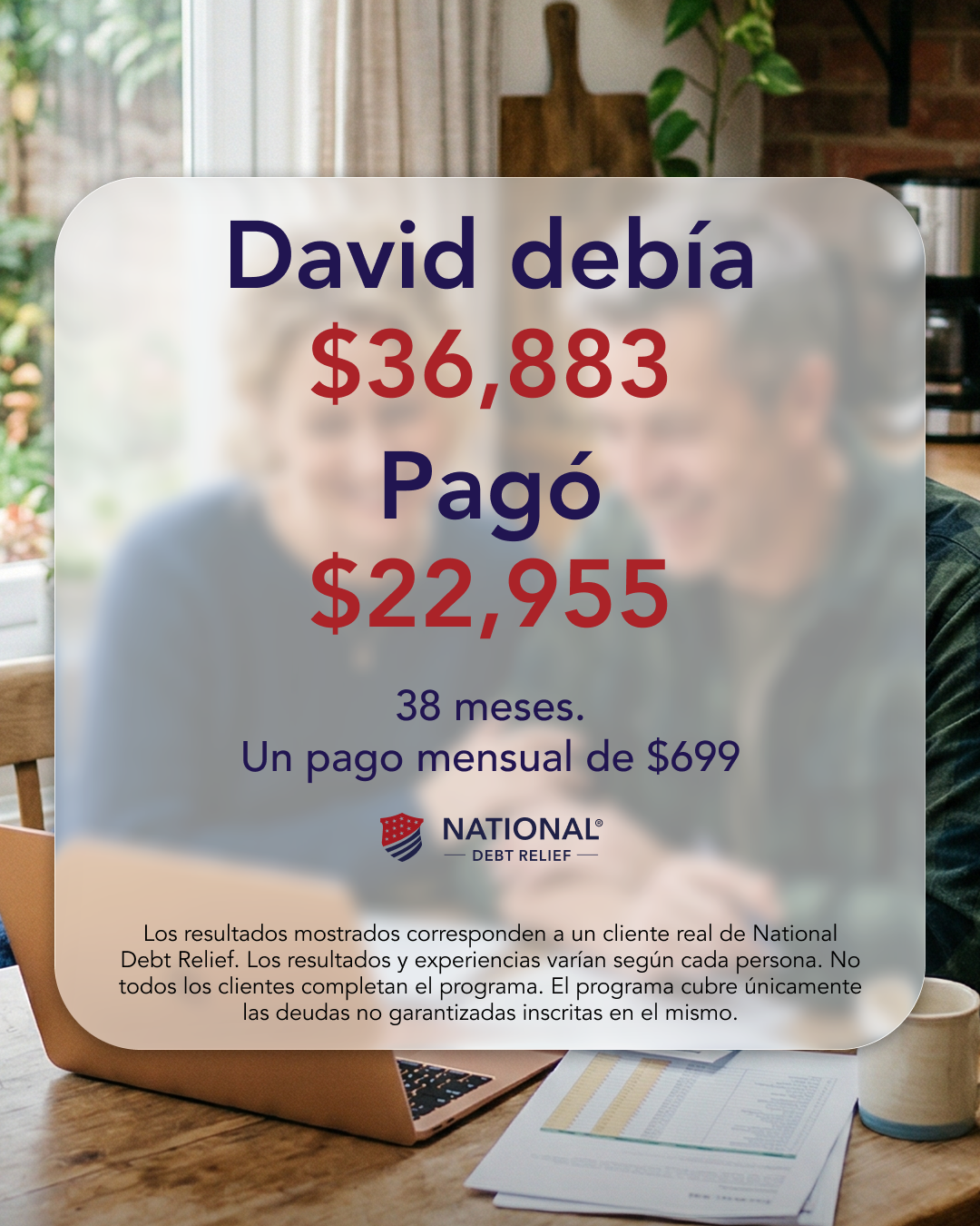 National Debt Relief Facebook ad