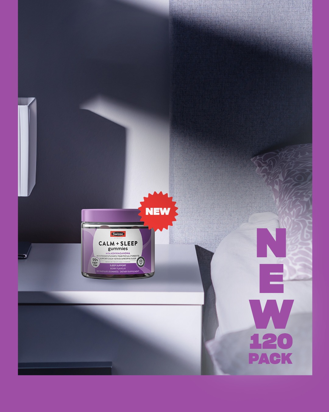 Swisse Facebook ad: HERE RESTFUL SLEEP COMES
