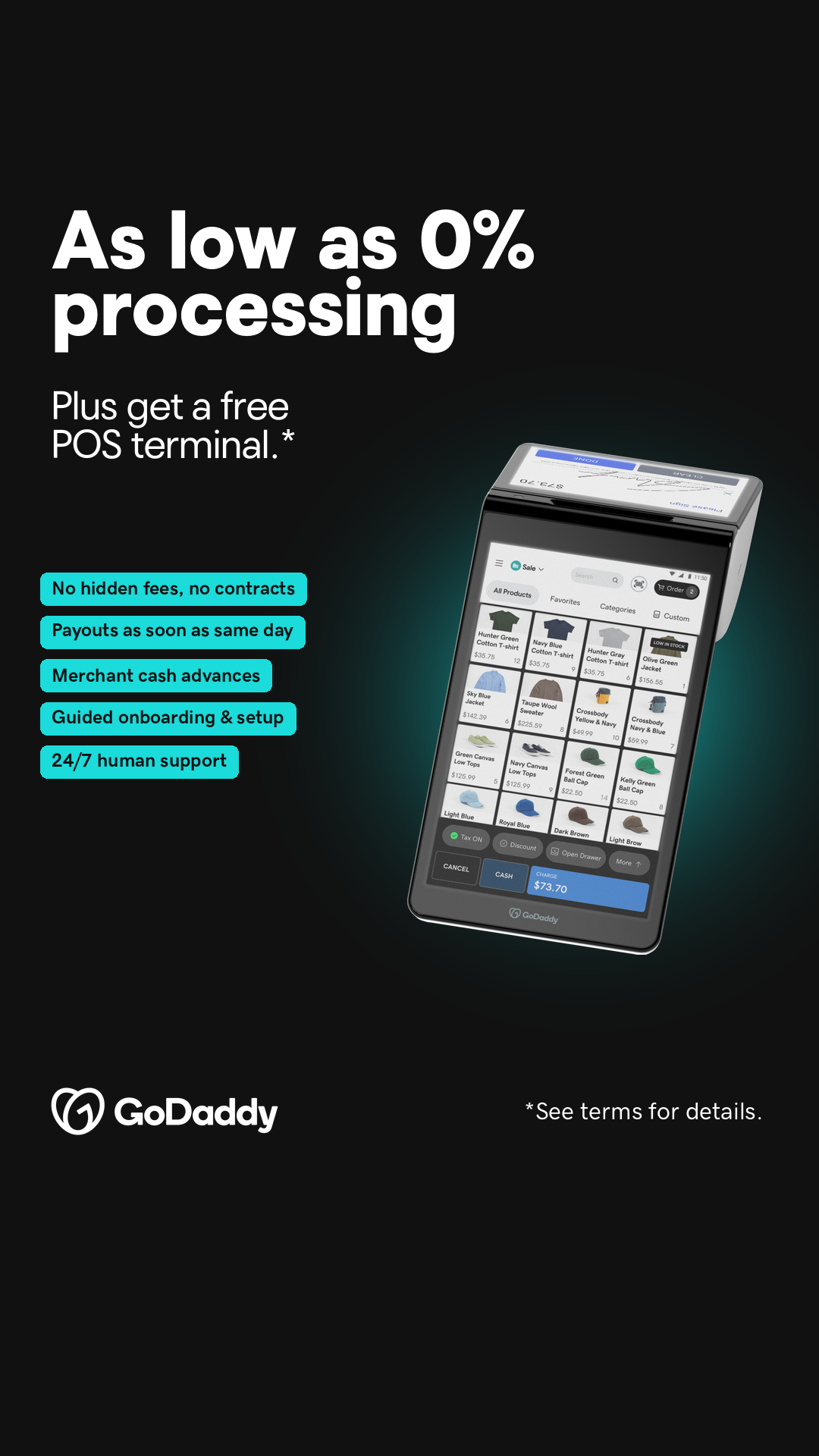 GoDaddy Facebook ad