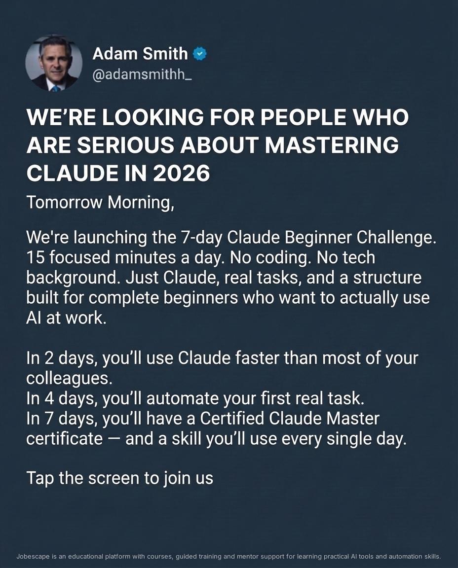 Jobescape AI Facebook ad from Apr 23, 2026