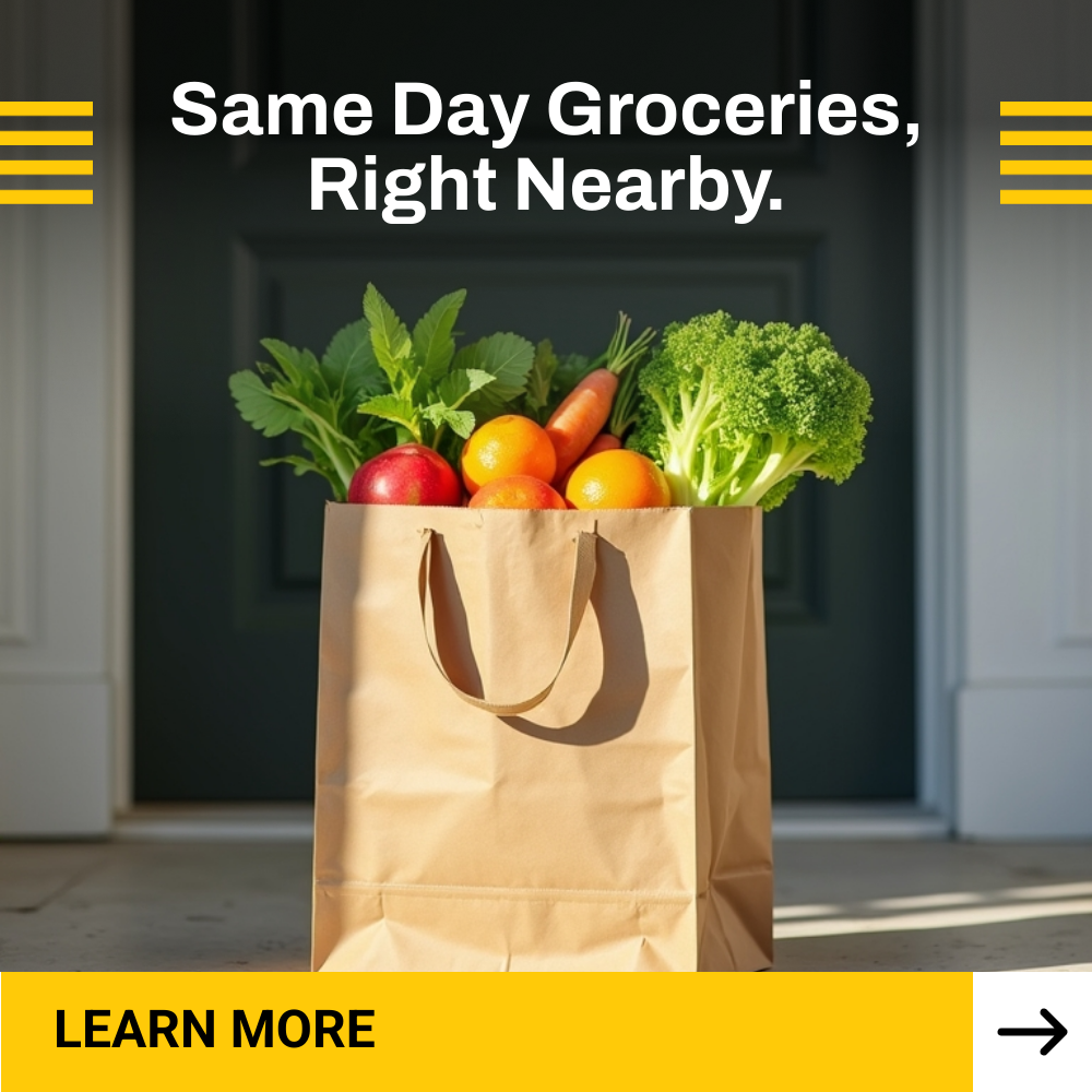 ExploreAnswers Shinestream Facebook ad: Same Day Grocery Delivery Near Me!