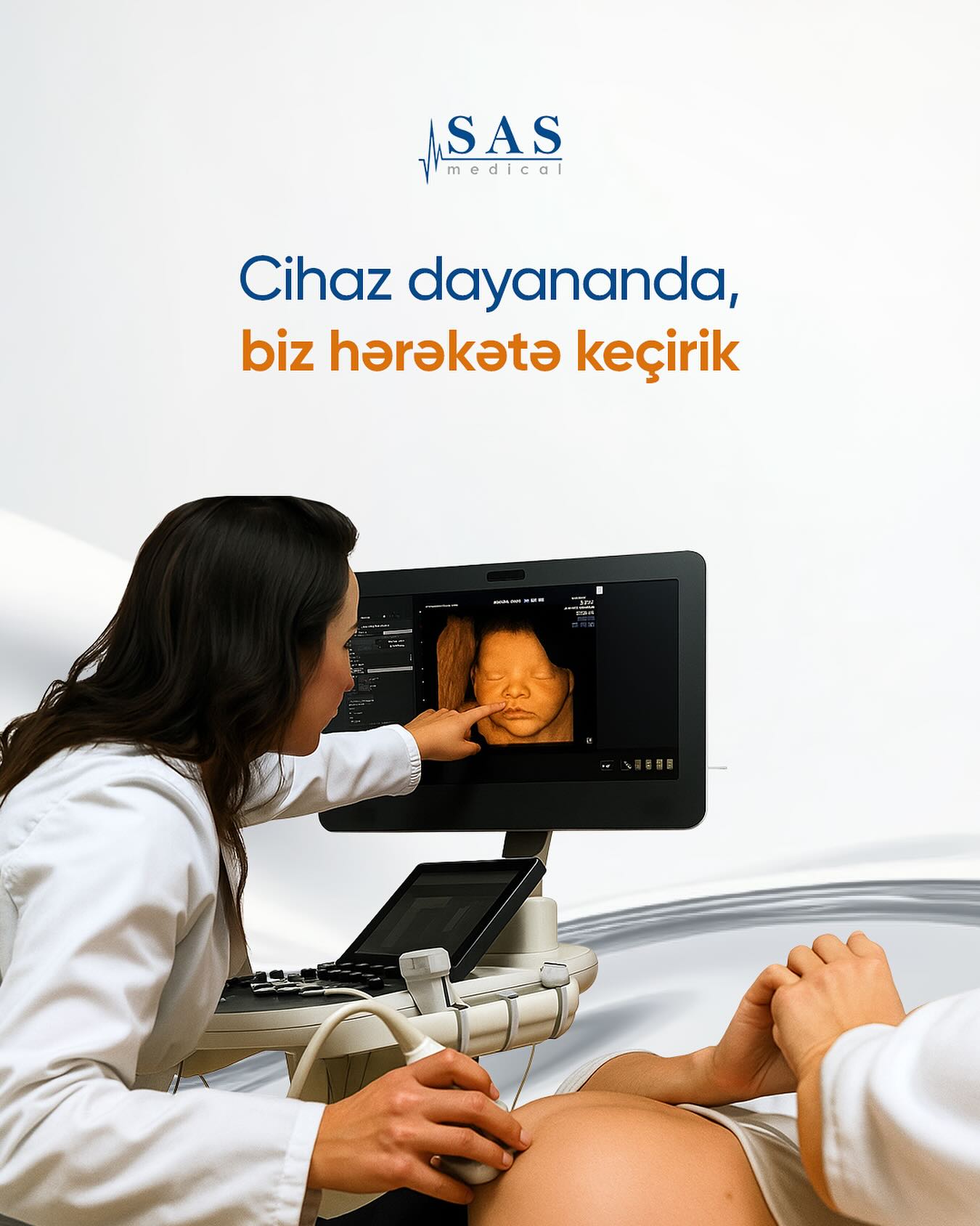 sasmedical Facebook ad: Klinikalarda cihazın dayanması işin dayanması deməkdir.
