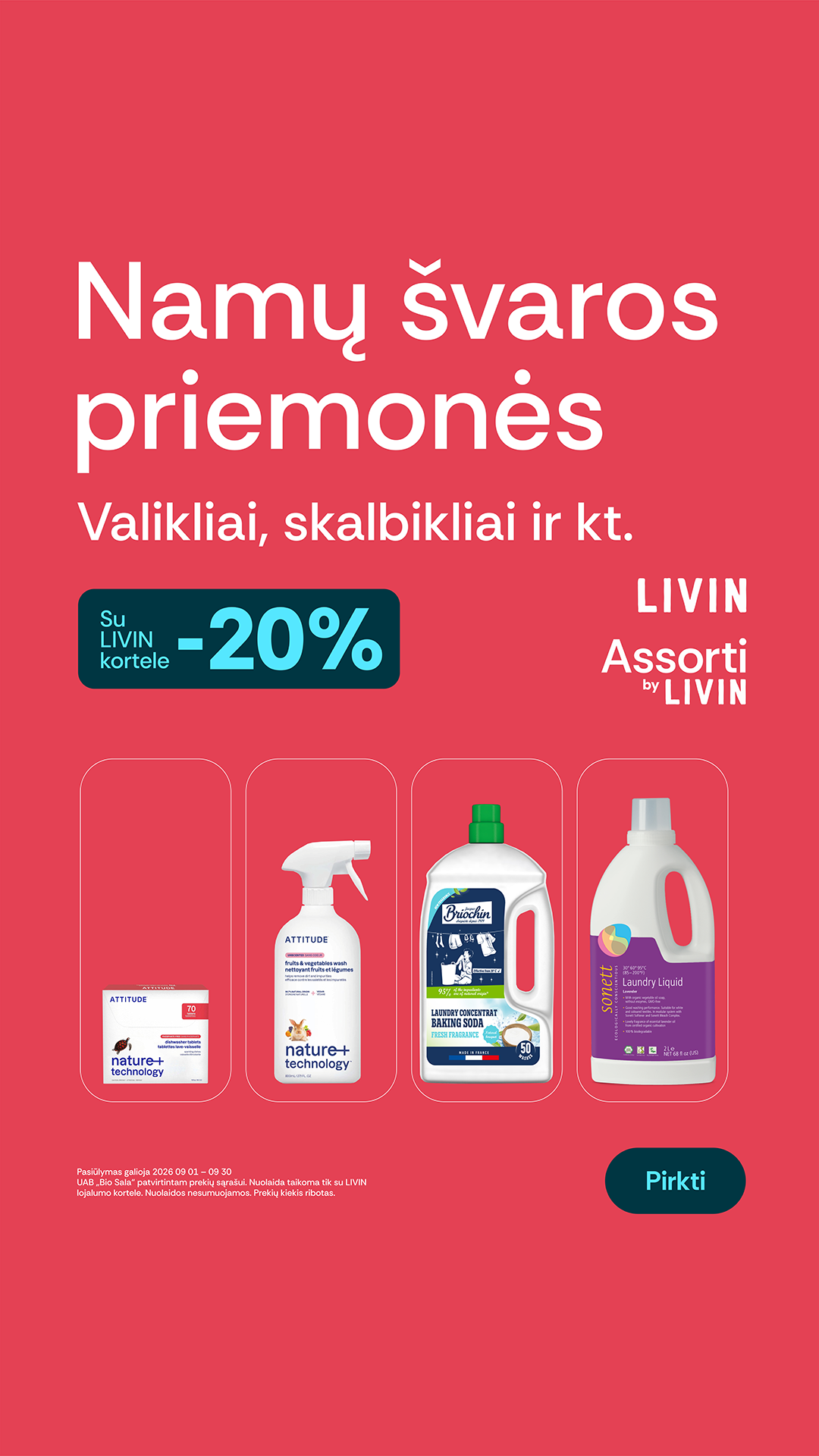 LIVIN sveiki produktai Facebook ad