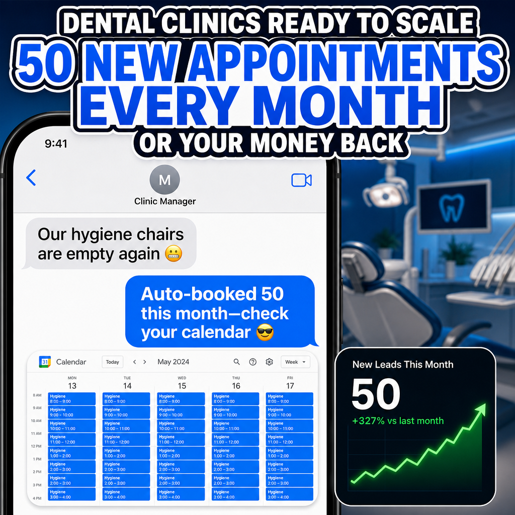 Dental Growth Marketing Co-Op Facebook ad: Dental Clinic Owners - 50 New Appointments per month