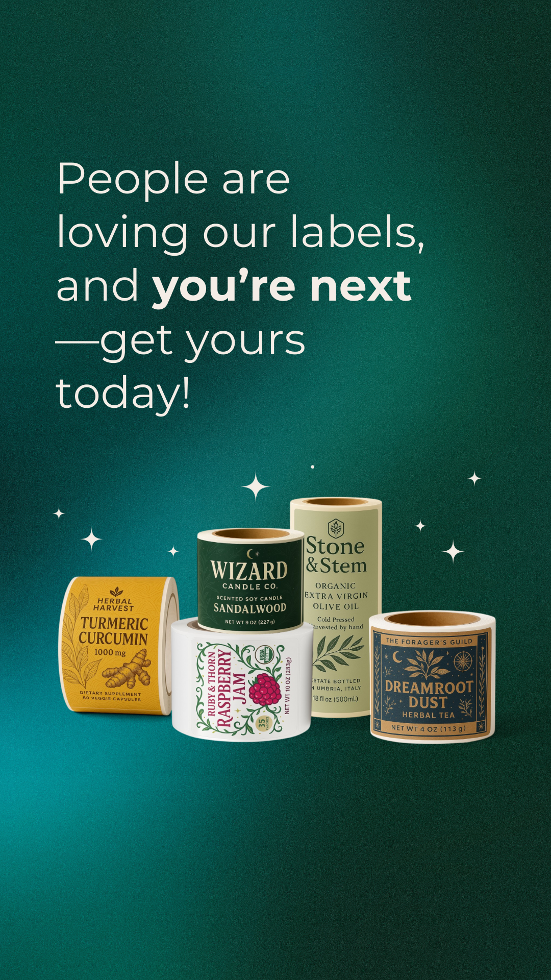 Wizard Labels Facebook ad