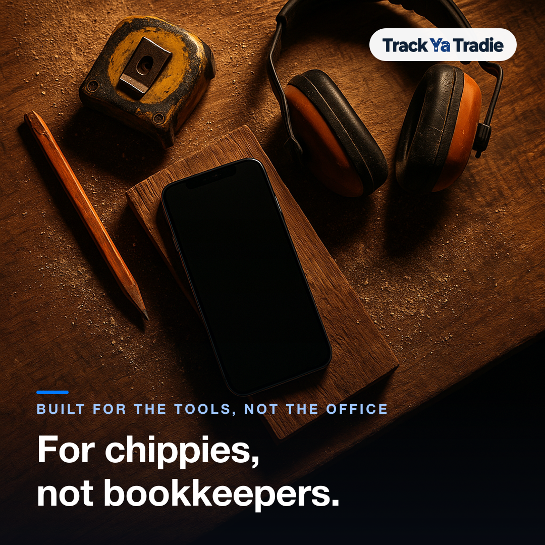 Trackyatradie Facebook ad: Job Costing Without The Suit