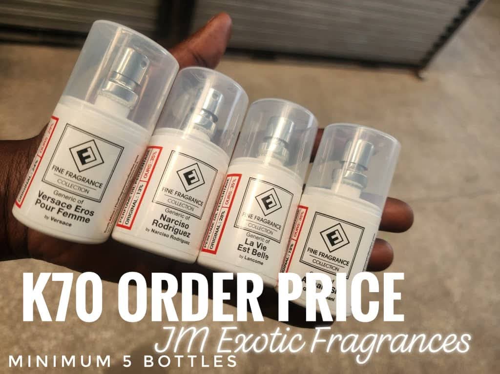 JM Exotic Fragrance Facebook ad: Original Fine Fragrance Perfumes 30mls