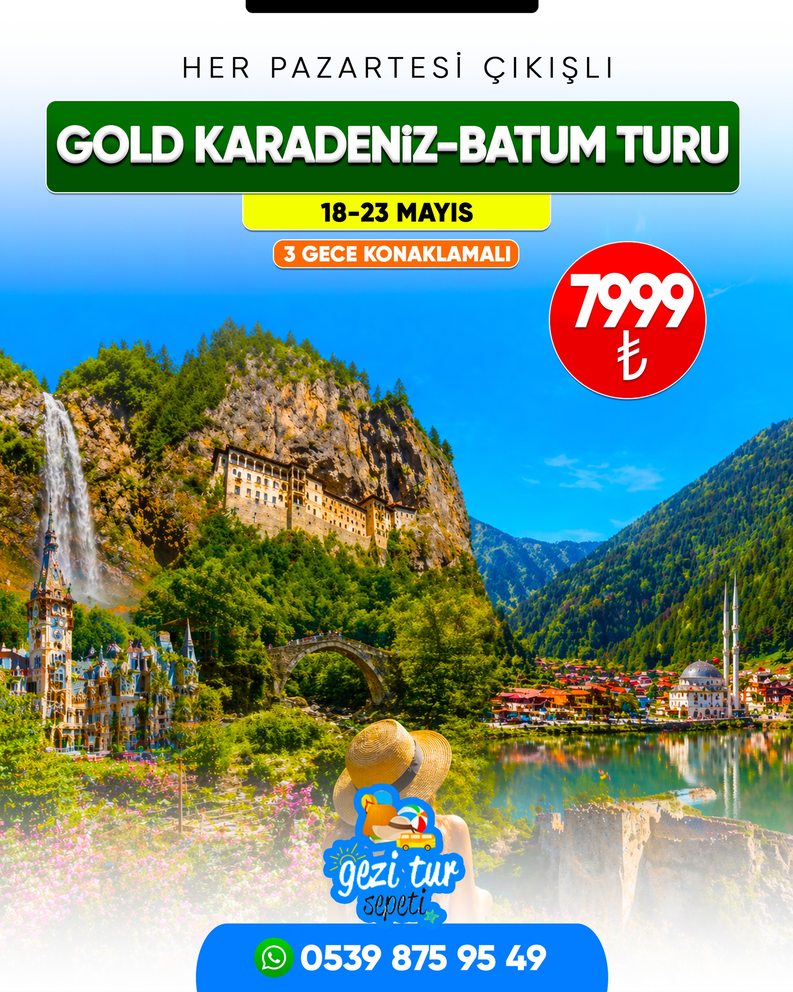 Gaziantep Gezi Tur Sepeti Facebook ad: Gold Karadeniz Batum turu 7999 TL
