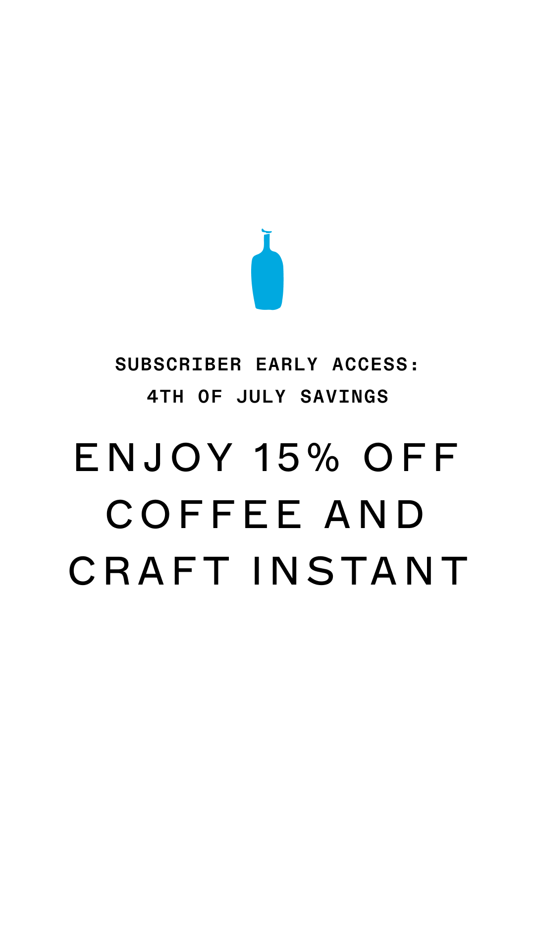 Blue Bottle Coffee Facebook ad
