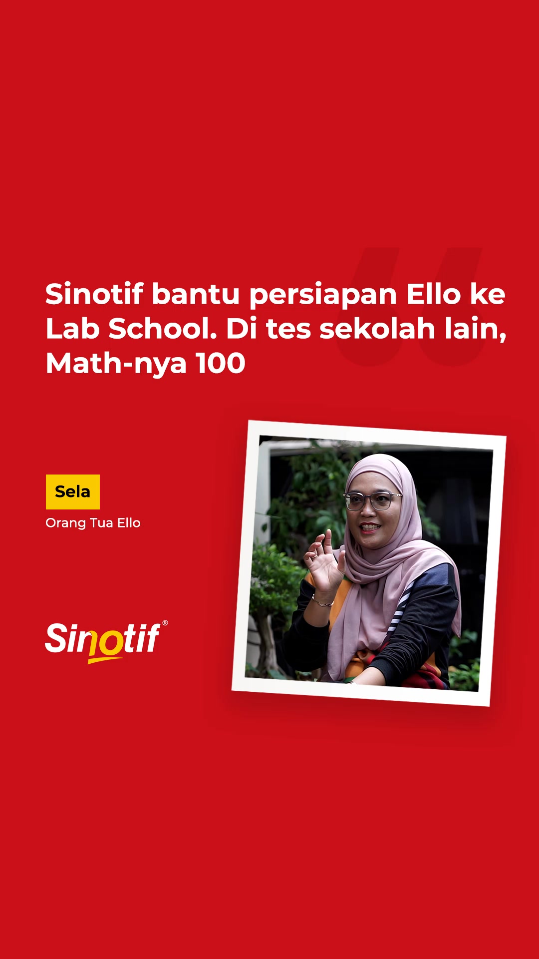 Bimbingan Belajar Sinotif Facebook ad from Jul 21, 2025