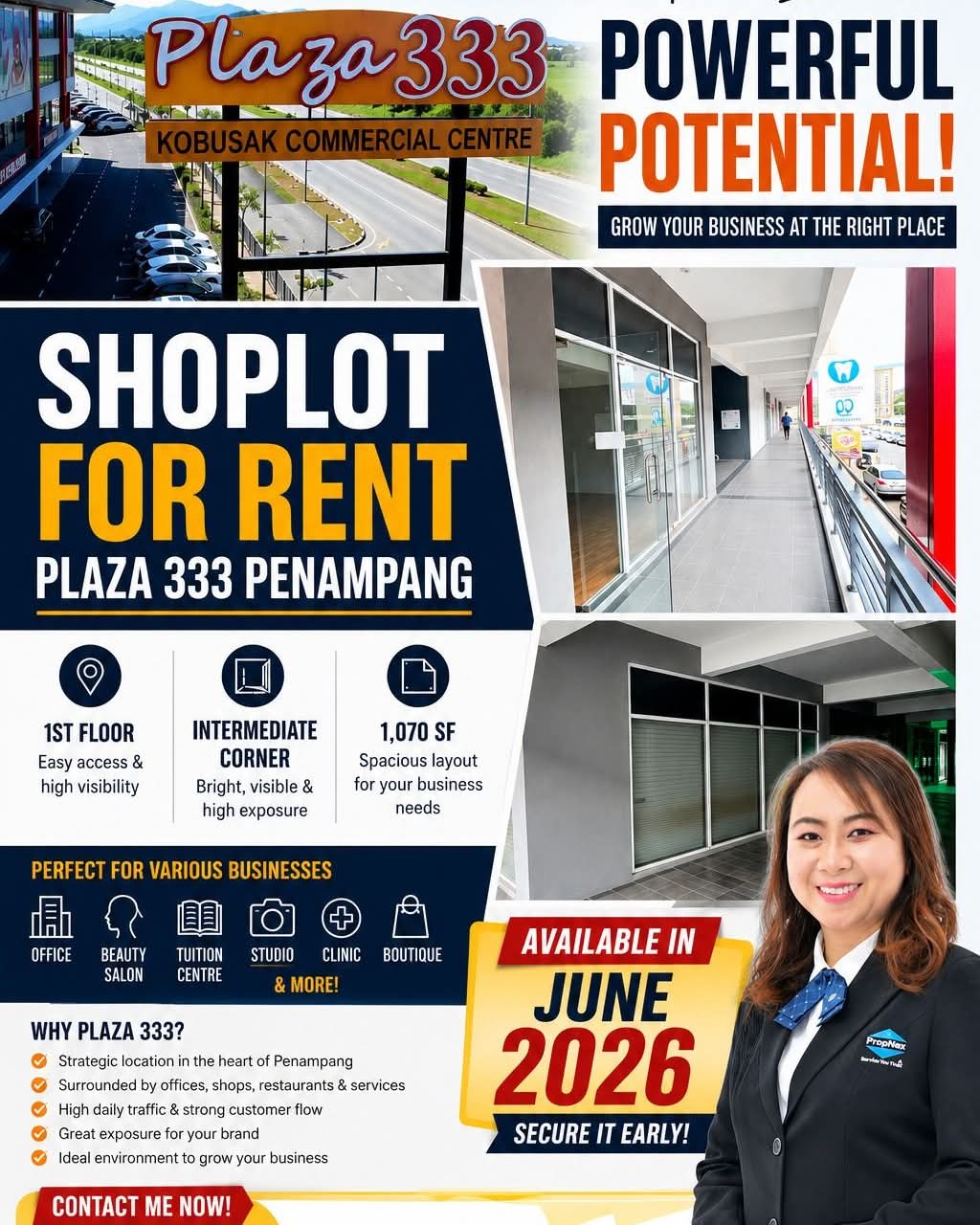 Florence Yen Leo Facebook ad: PLAZA 333 1ST FLOOR CORNER - FOR RENT