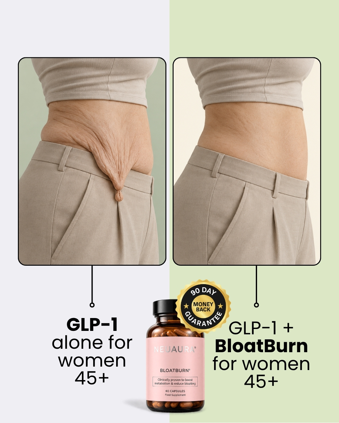 Neuaura Facebook ad: Beat Bloat in 60 Minutes