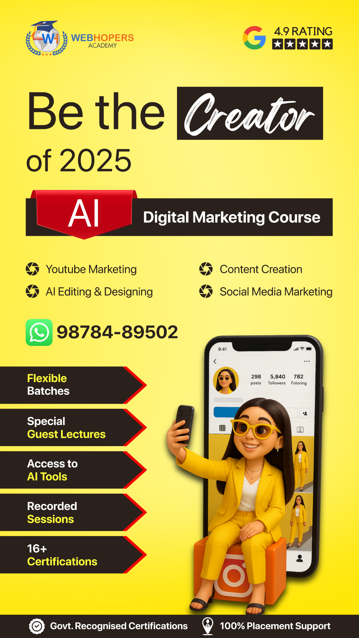 WebHopers Academy Panchkula Facebook ad from Jan 1, 2026