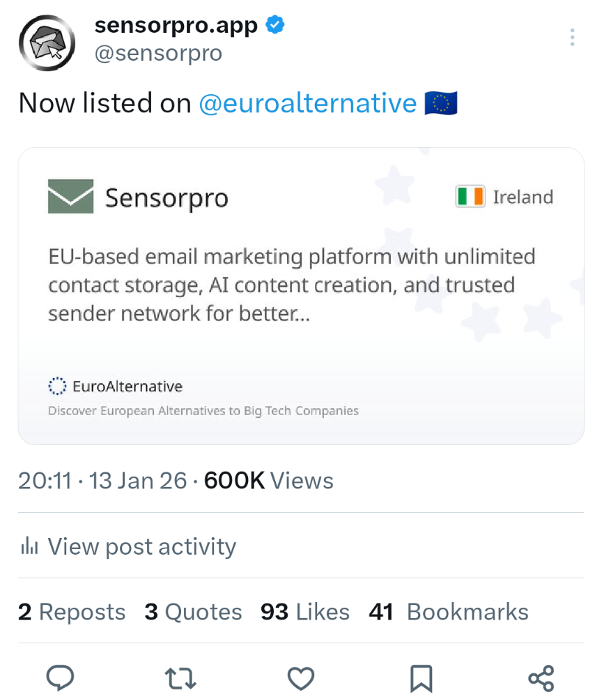 Sensorpro Facebook ad from Feb 20, 2026