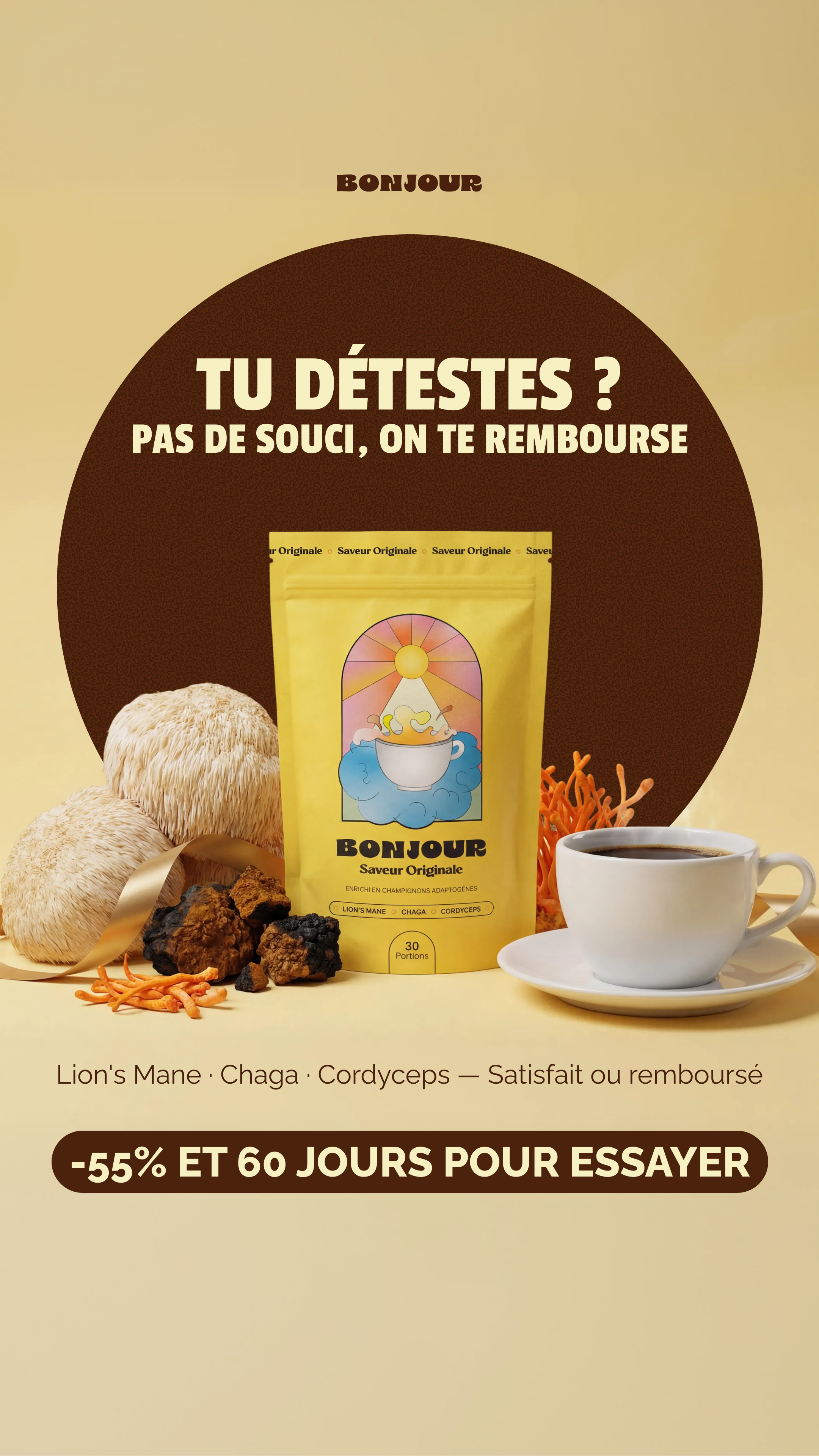 Bonjour Facebook ad