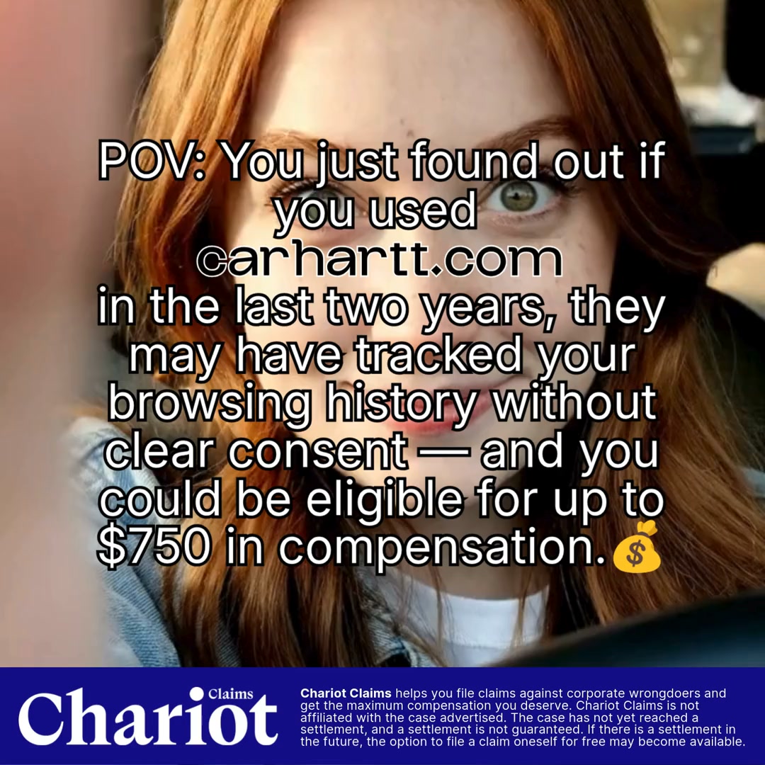 Chariot Claims - formerly ClaimClam Facebook ad: Visited Carhartt.com? Your data may have been collected…