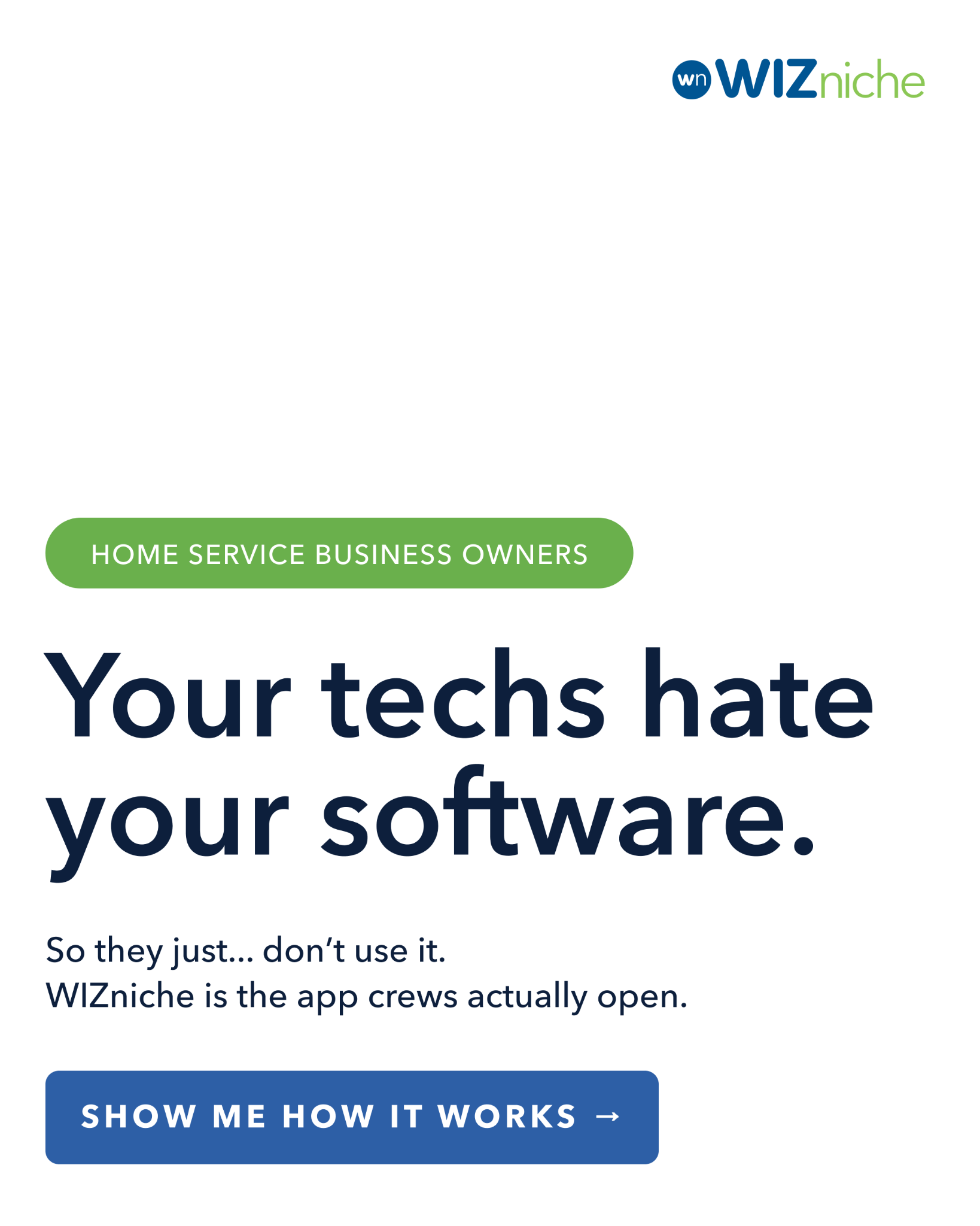 WIZniche Facebook ad: Try WIZniche Free for 14 Days