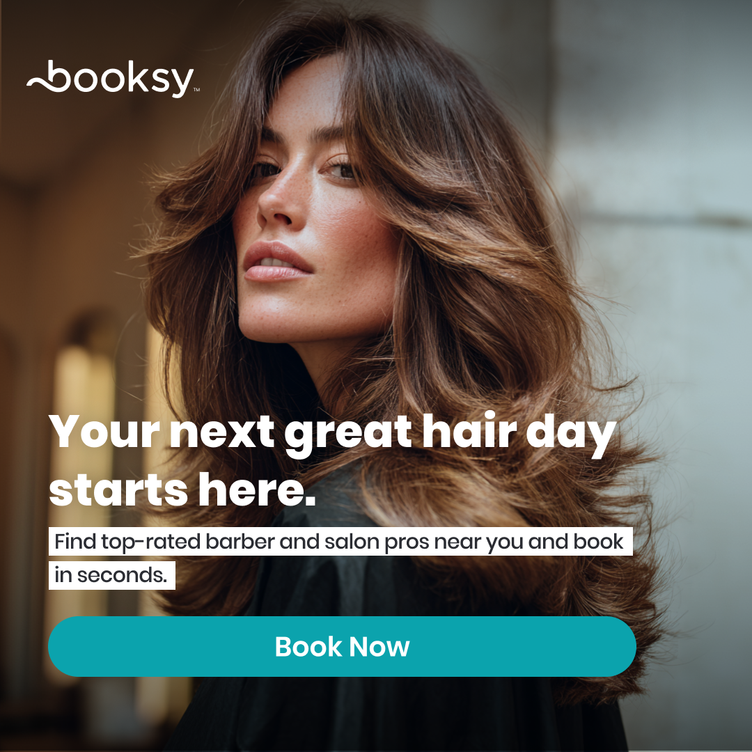 Booksy Facebook ad from Aug 4, 2026
