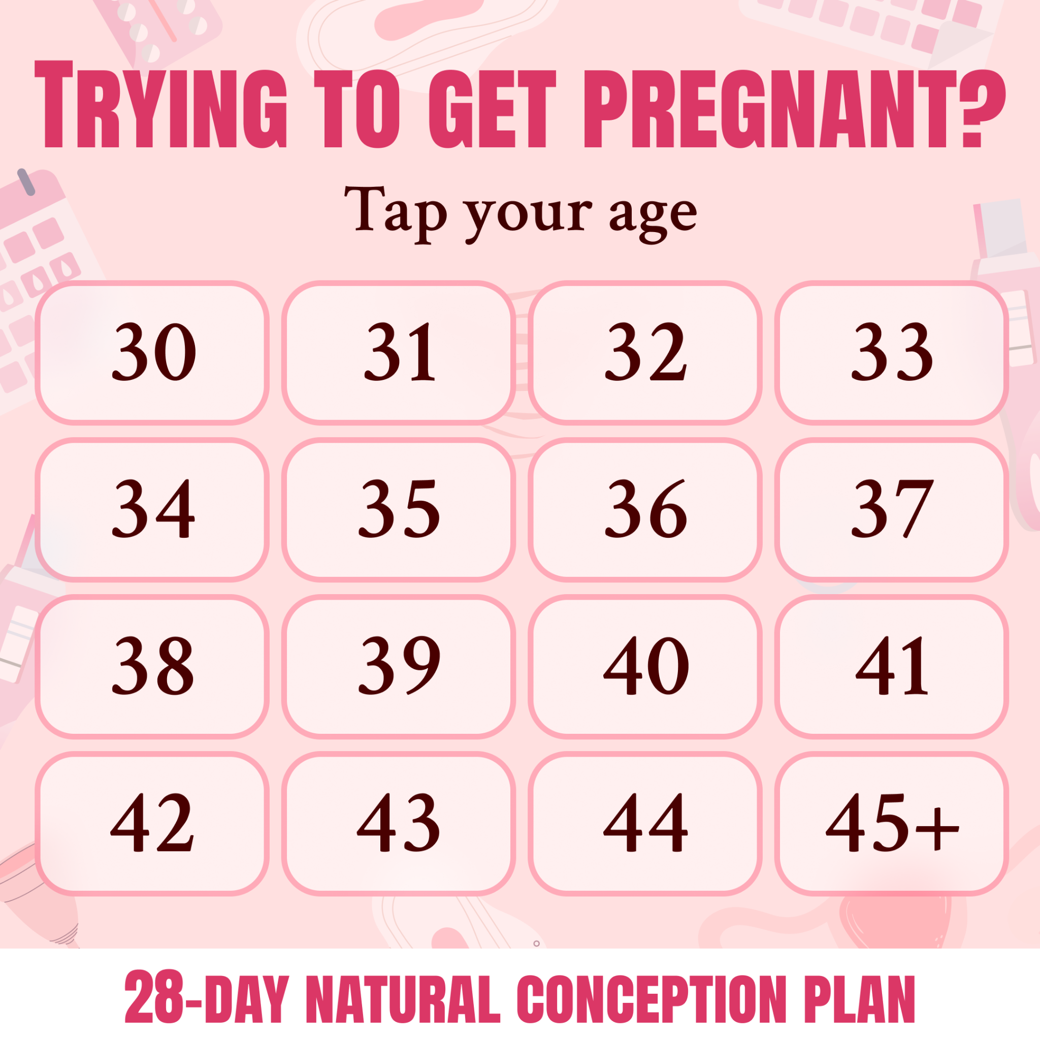 Moonly Facebook ad: Know Your Most Fertile Days