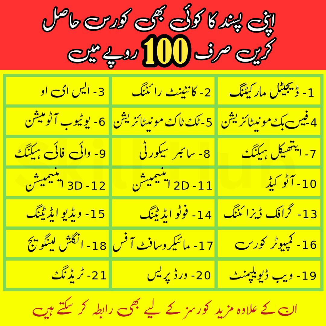 SkillHub Facebook ad: Special Offer, 100 Rupees Only!