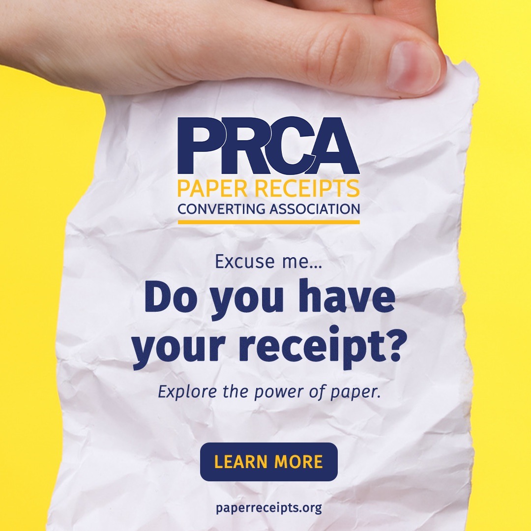 Paper Receipts Converting Association Facebook ad: Proven. Effective. Secure. Sustainable. Recyclable.