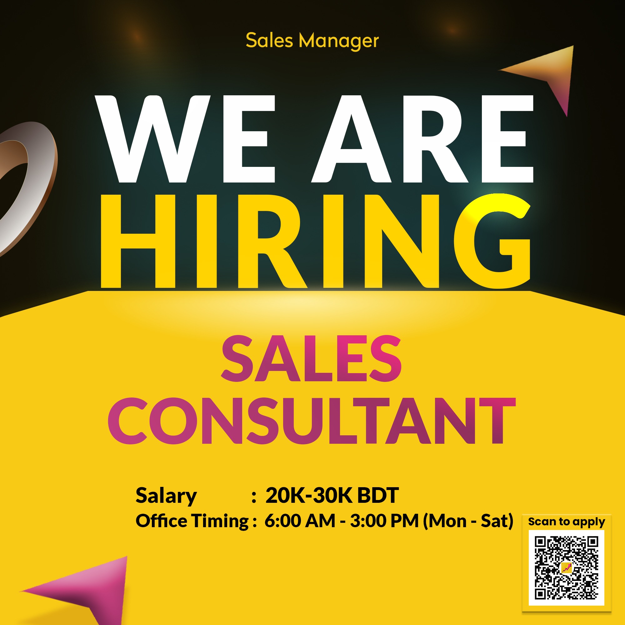 Sales Manager Pvt. Ltd Facebook ad: Full-Time Sales Consultant