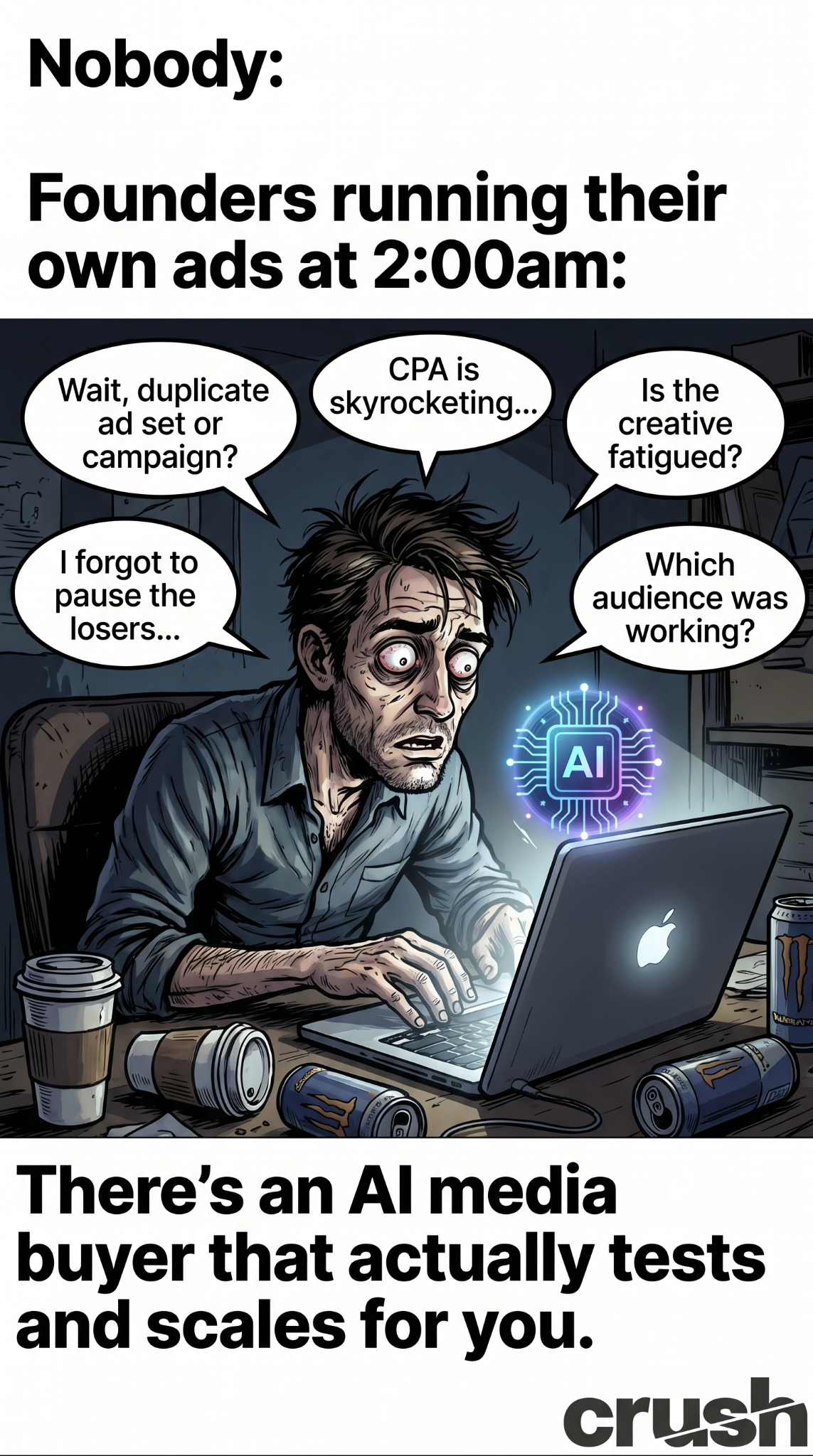 trycrush.ai Facebook ad