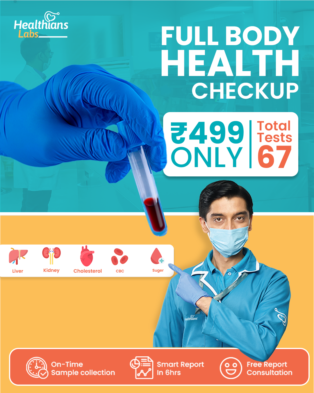 Healthians Facebook ad